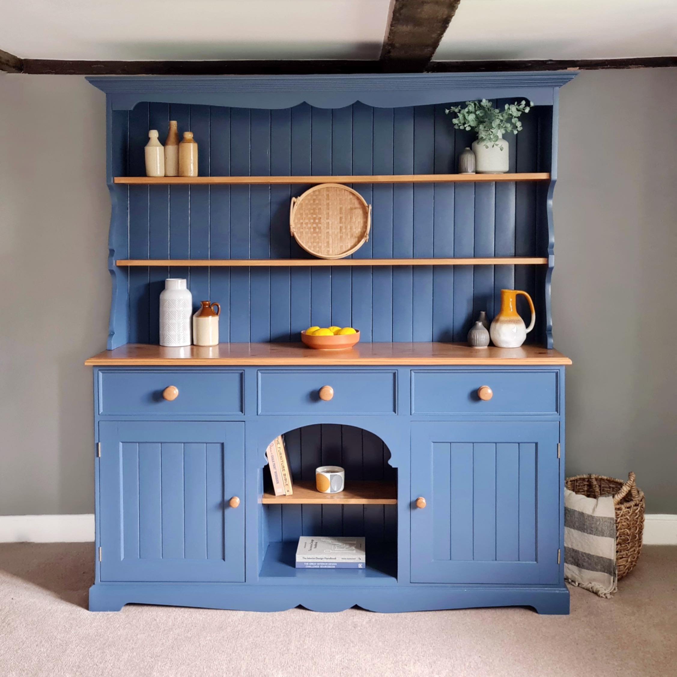 Upcycledbym-blue-pine painted dresser.jpeg