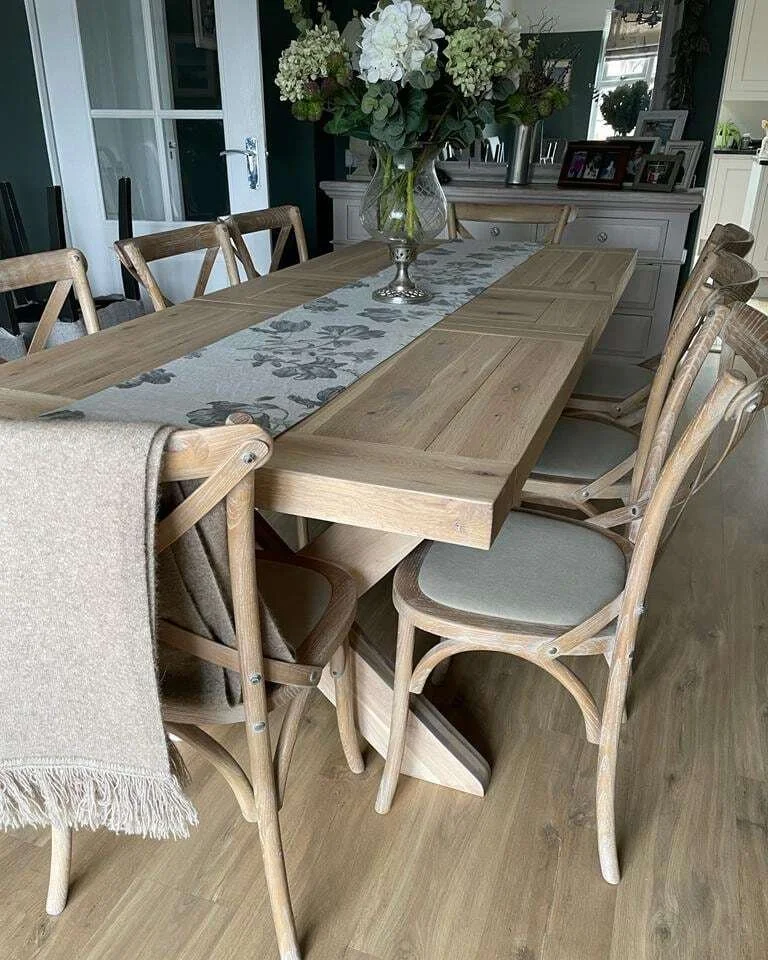 Oak table- sanded down lighter and oiled