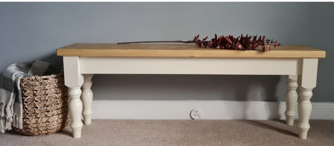 Bespoke Hand-Painted Farmhouse Benches