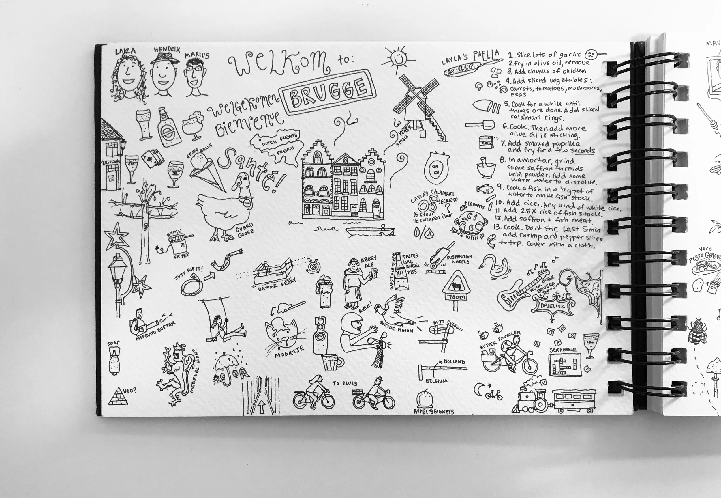 Brugge Travel Sketchbook