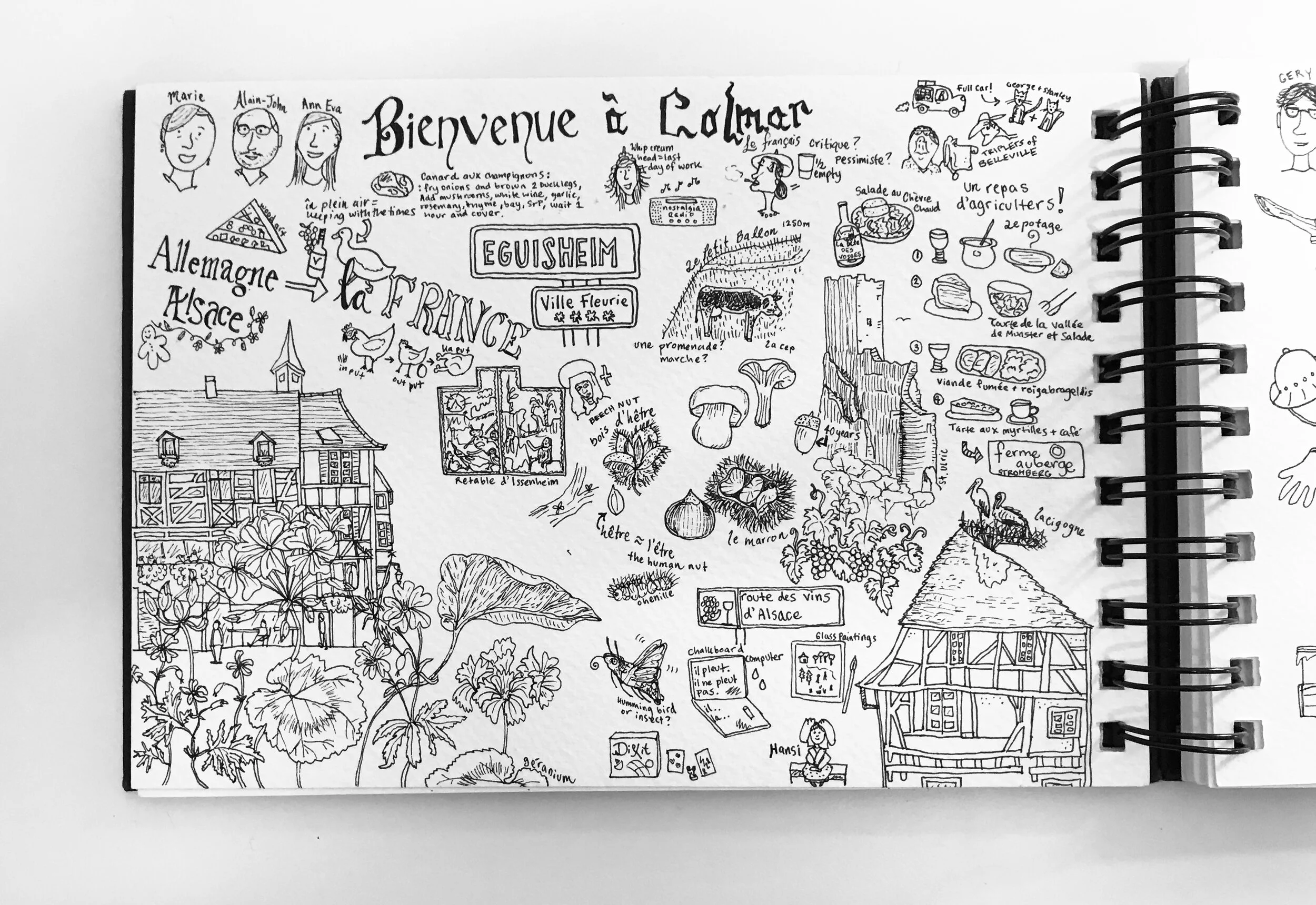 Bienvenue a Colmar France Travel Sketchbook