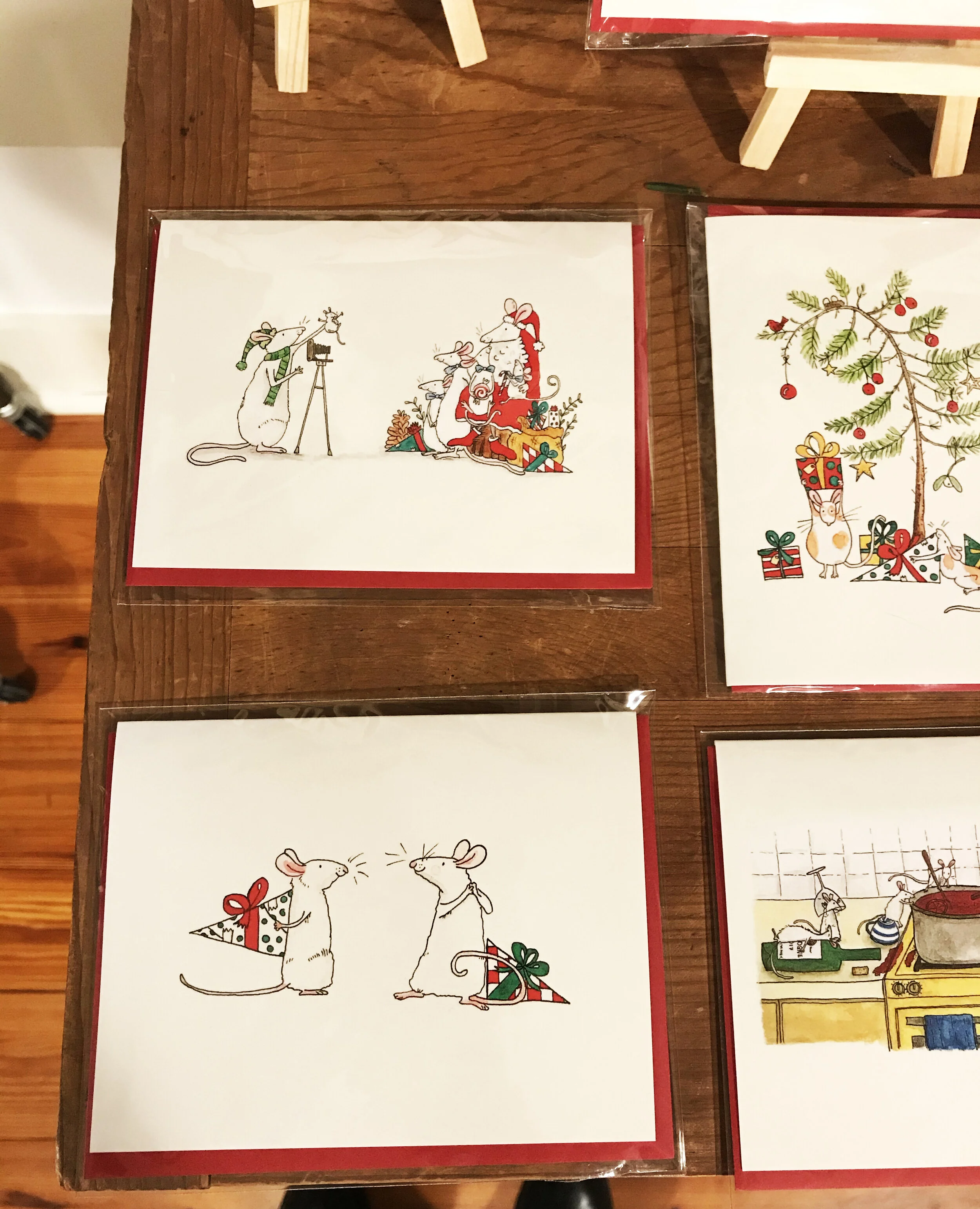 Holiday Cards on Table at Market