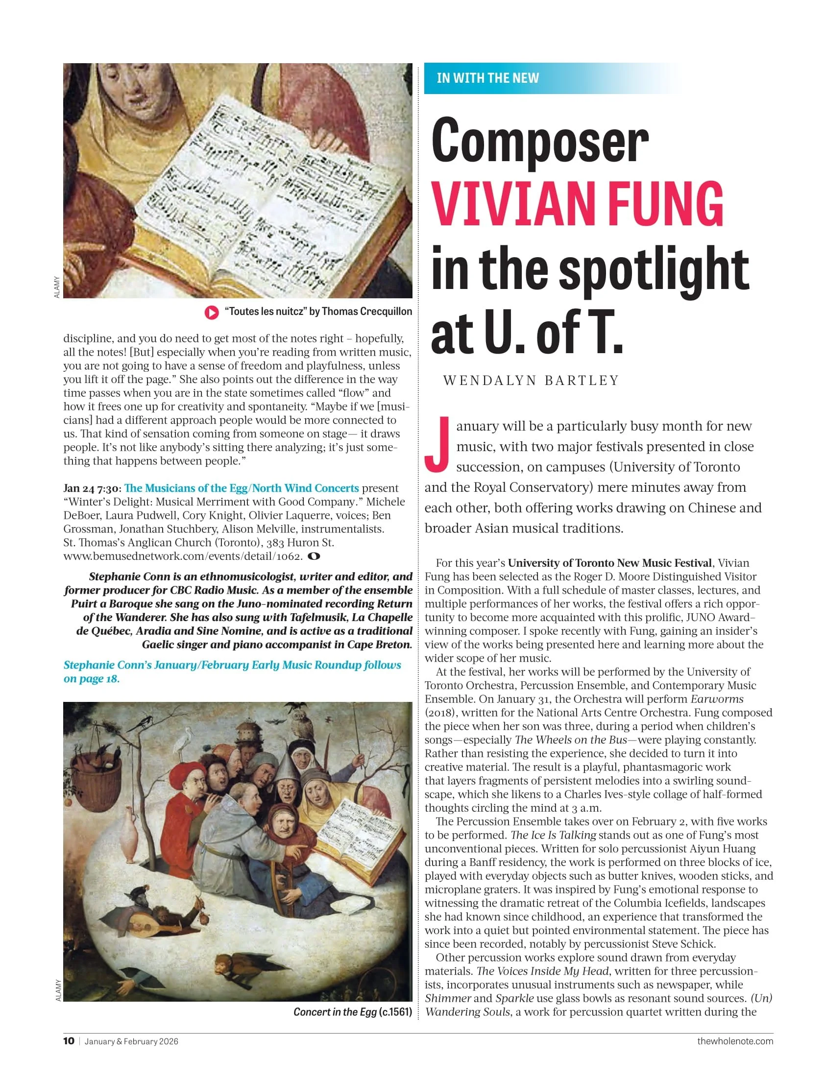 theWholeNote: Composer Vivian Fung int he spotlight at U. of T. 