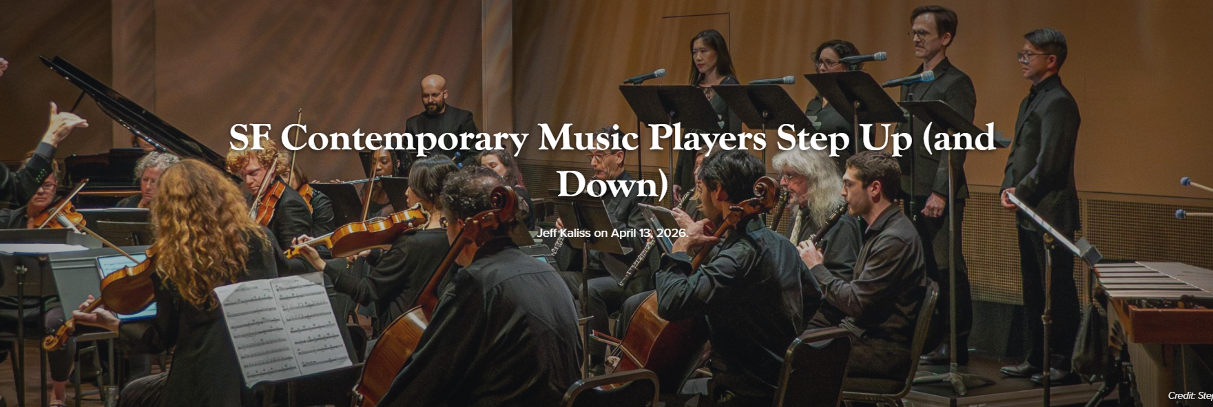  “ Ominous  functioned as a generous gallery exhibition of its composer’s panoply of talents. Accumulating acoustic mass, it attained a tangible though ragged pulse, here with smoky, twirling ascending melody lines, there with fortissimo neural burst