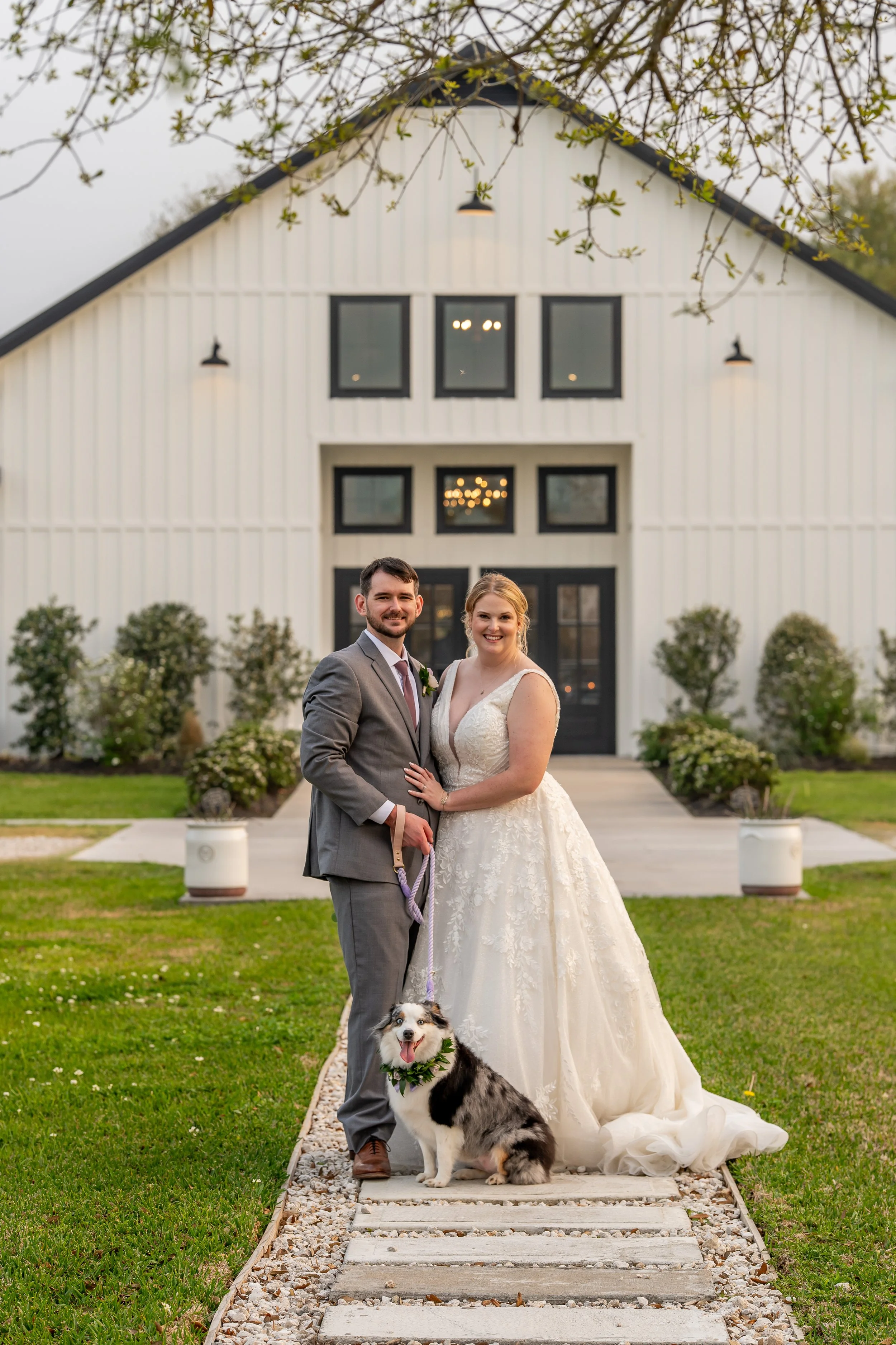 Wedding at Willowynn Barn featuring bright white barn interior and elegant fall wedding design