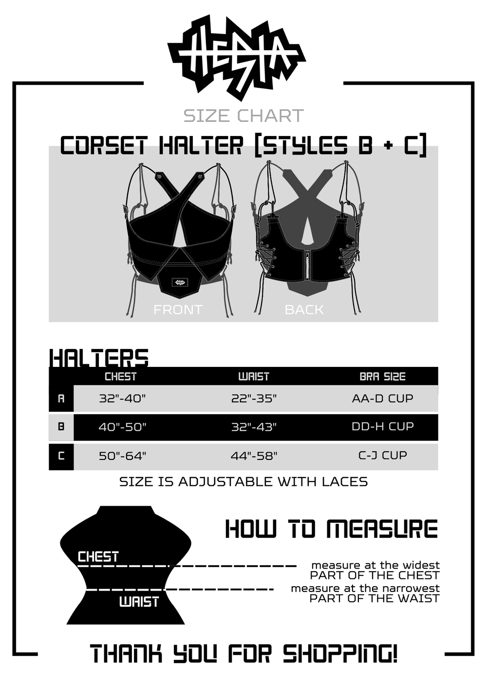 HESTA Biohazard Corset Halter — HESTA