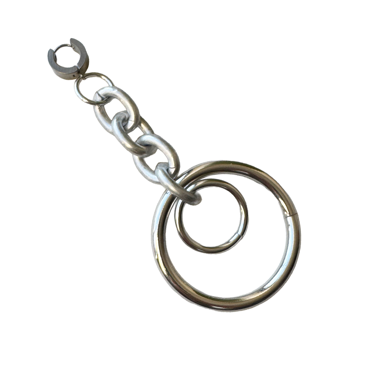 Chunky Hoop Drop Earring shiny/matte long/short