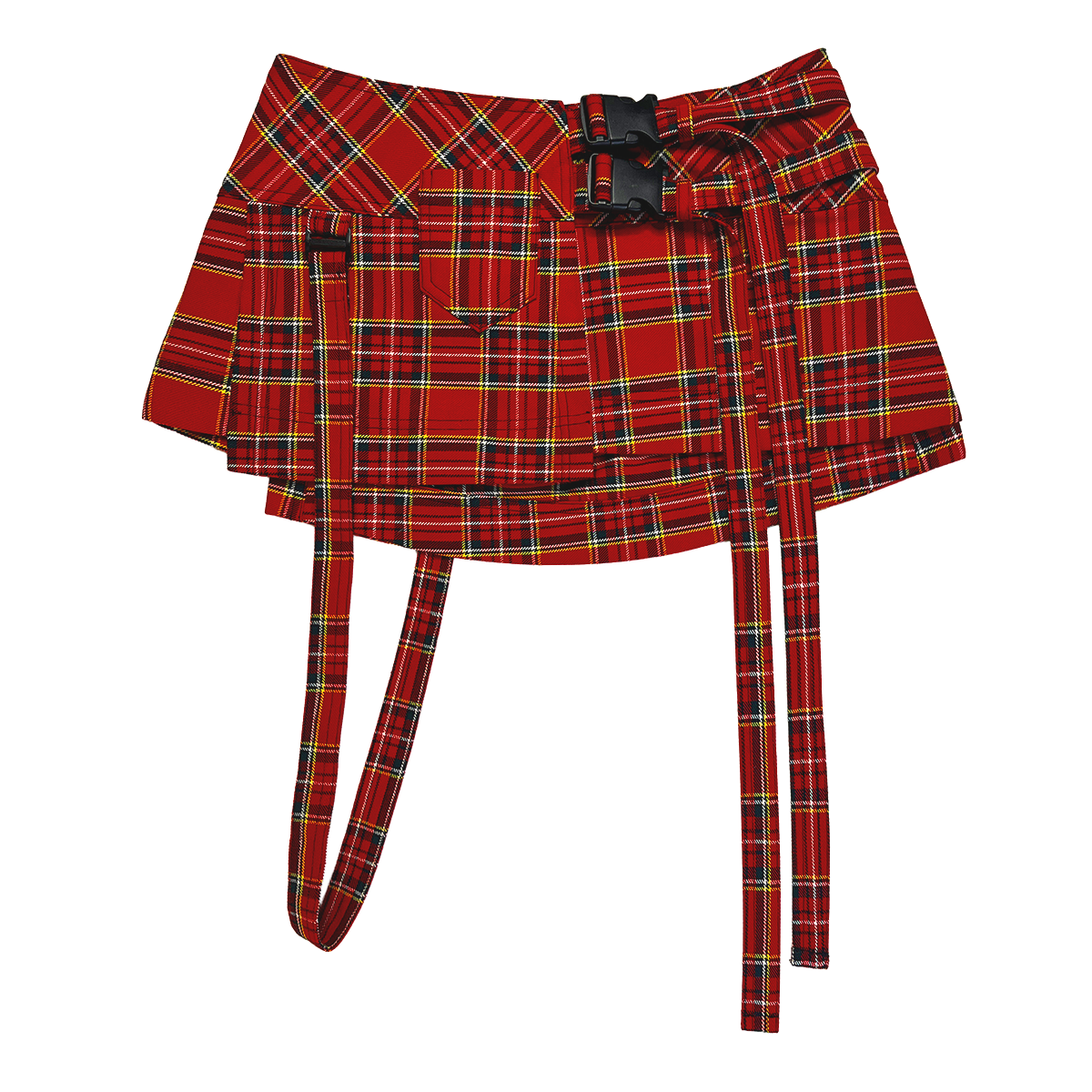 Plaid Adjustable Mini Skirt