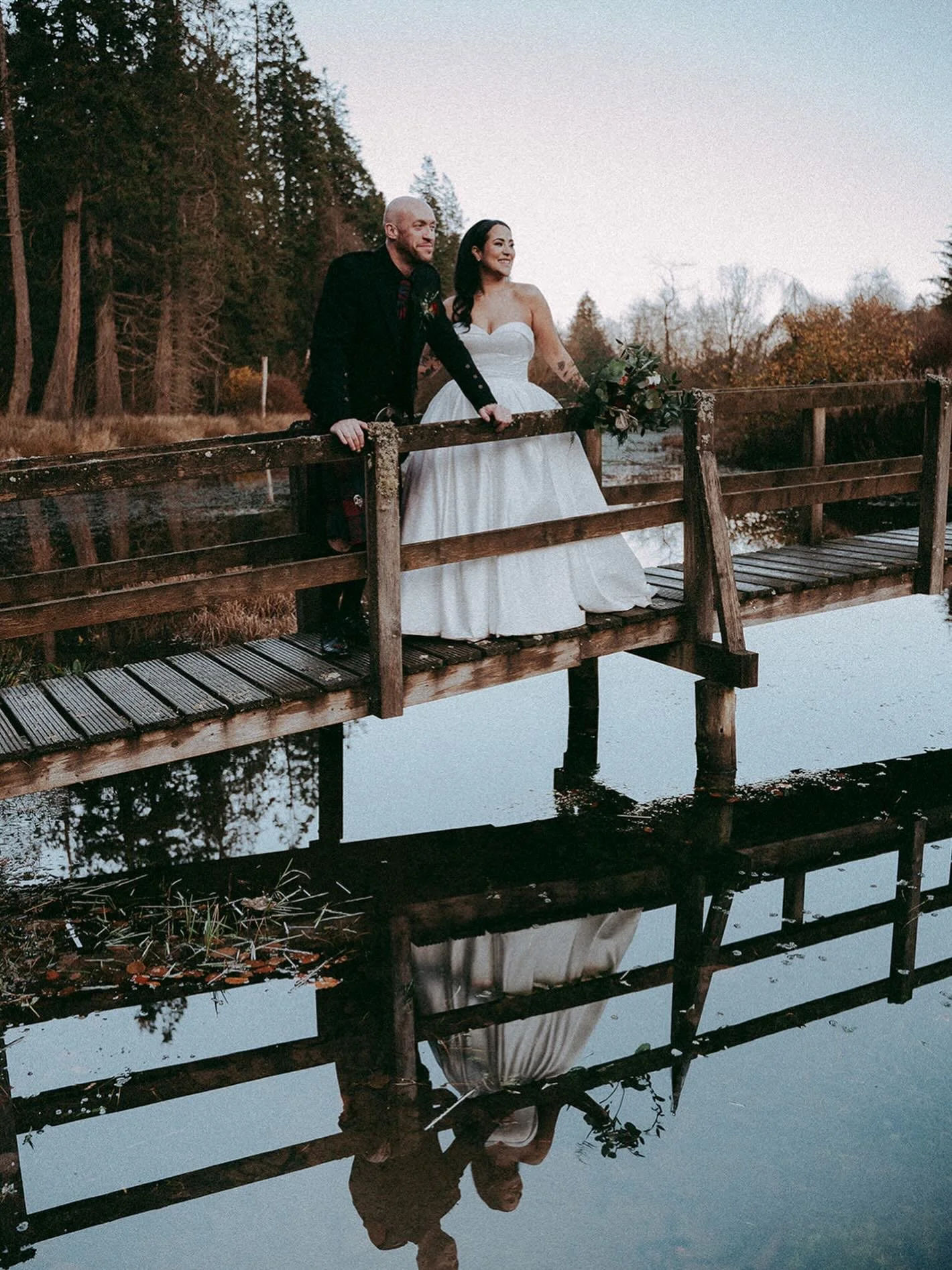 Reflections of the perfect day surrounded by the Drumtochty Glen🍃💍🪞
.
.
.
📸: @wolfandraven_photography 
📹: @acinematiclife 
💋: @julzstron 
💇🏽&zwj;♀️: @michellereidhair 
.
.
. 
#drumtochtycastle #weddingvenue
#scottishweddingvenue #castleweddi