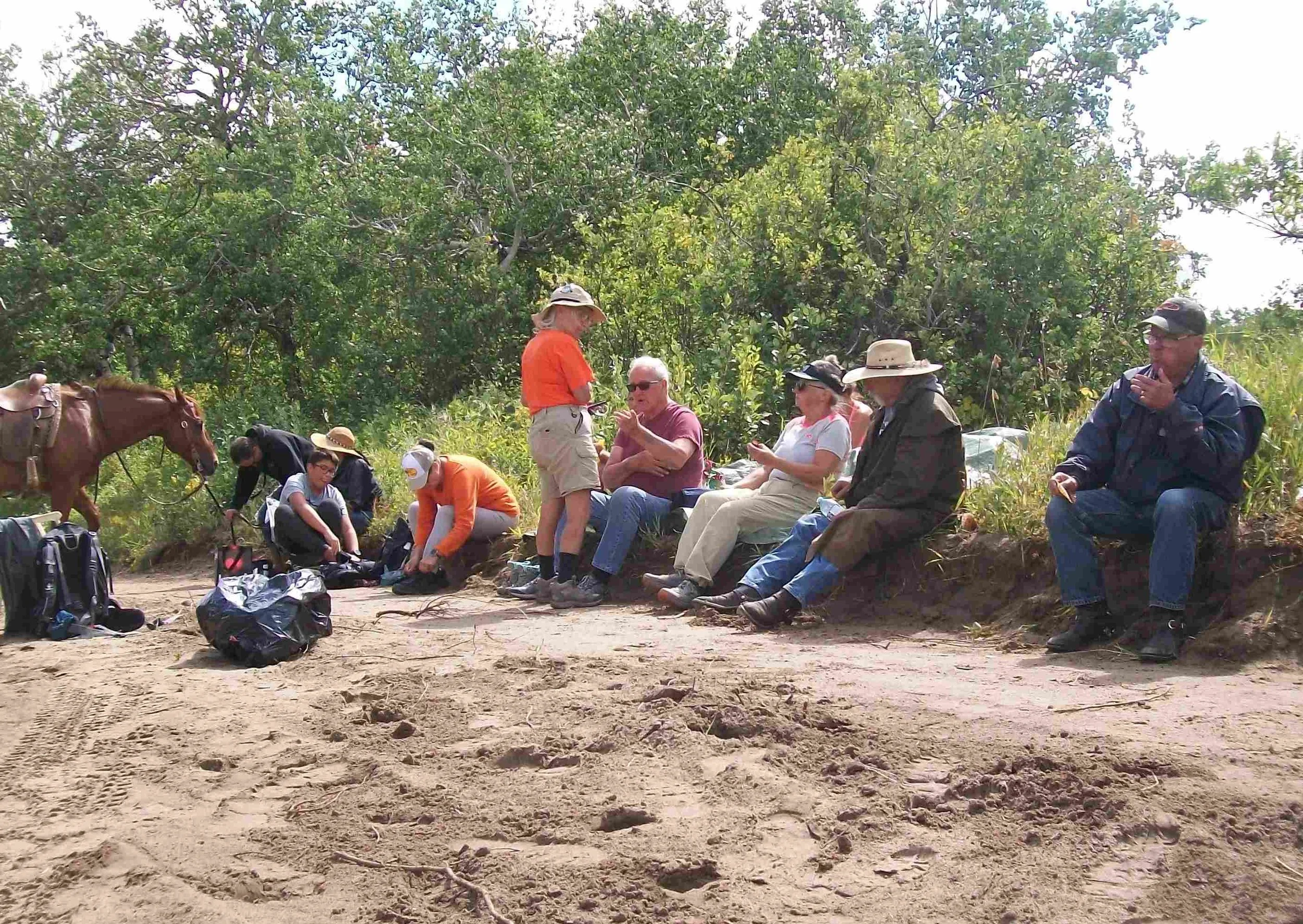 Lunch on the trail, Day 2. 