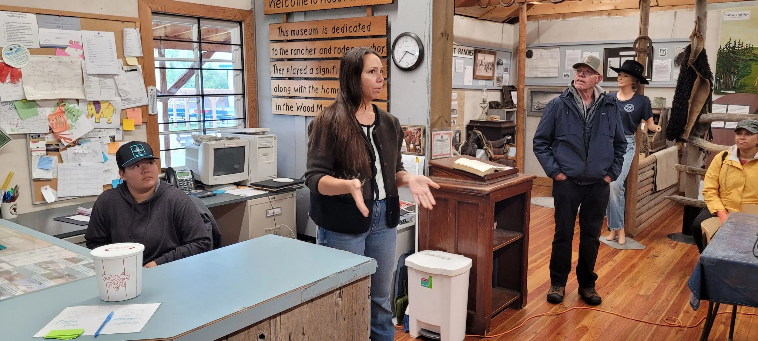 Claire Thomson, Lakota historian, at the Wood Mountain Rodeo Ranch Museum. 