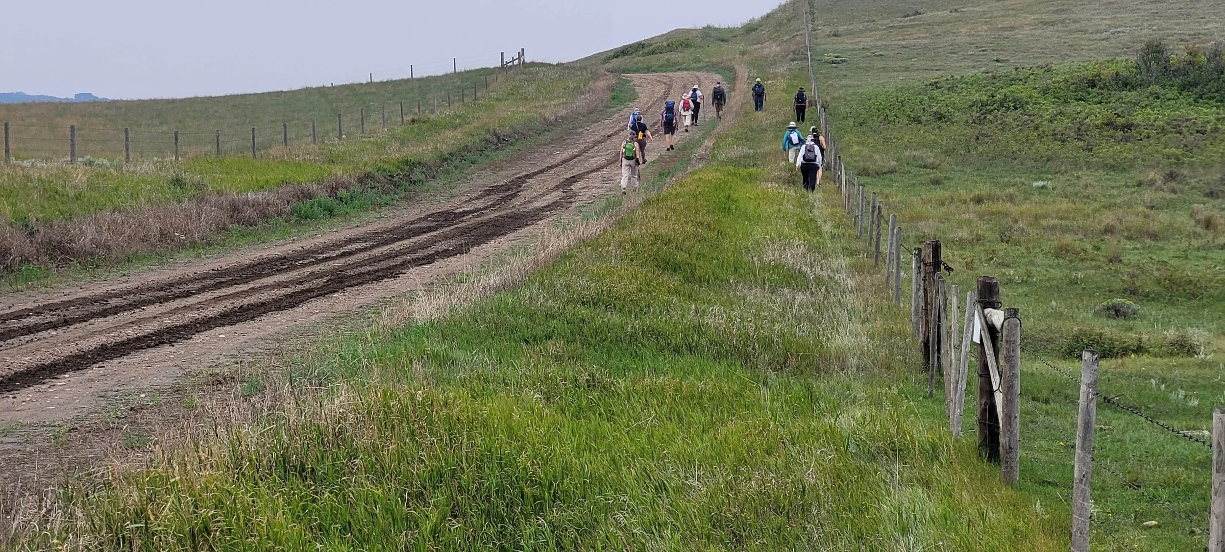 Walking at Wood Mountain. 