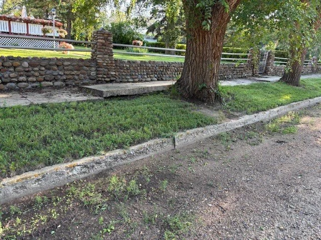 Stone walls at St. Victor. 