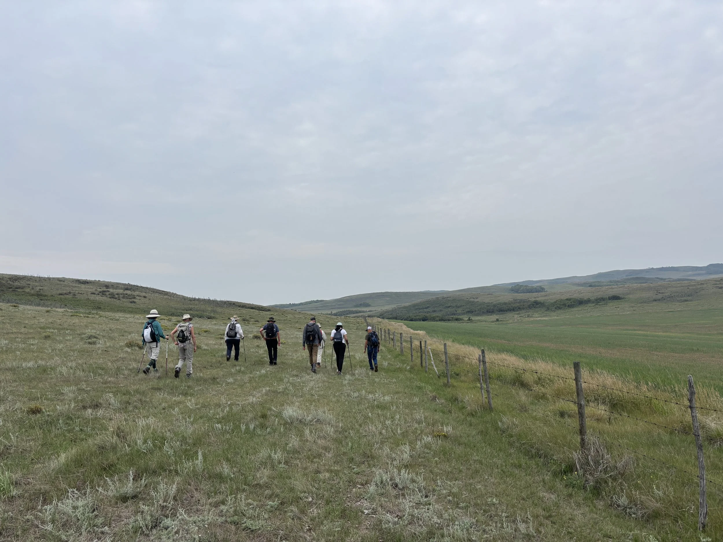 Walking at Wood Mountain. 