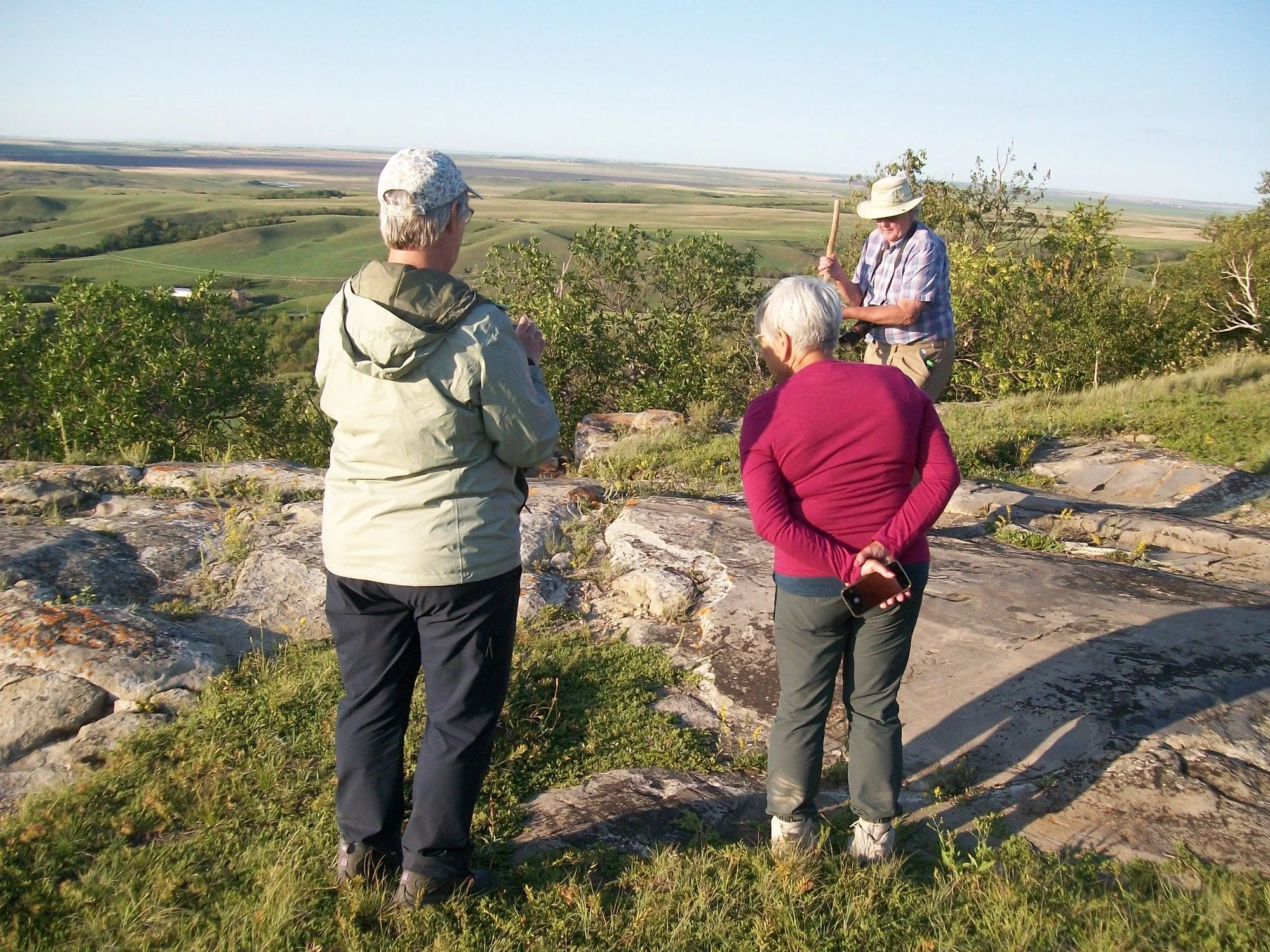 St. Victor petroglyphs (Connie, Sylvia, David).