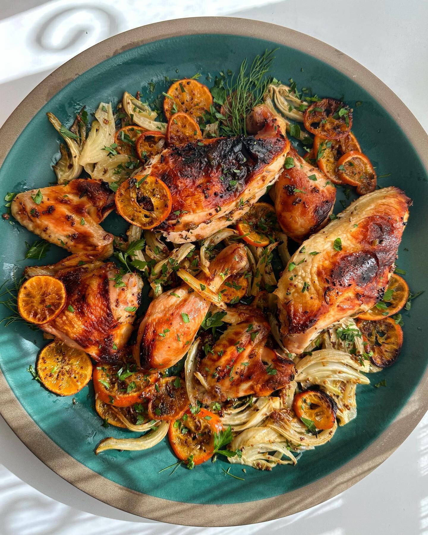 There were still clementines at the market this week so I took it as a sign to make my ALL TIME FAVE chicken dish. This is the one, the only @ottolenghi&rsquo;s Roasted Chicken with Clementines &amp; Arak. Everyone should make this at least once in t