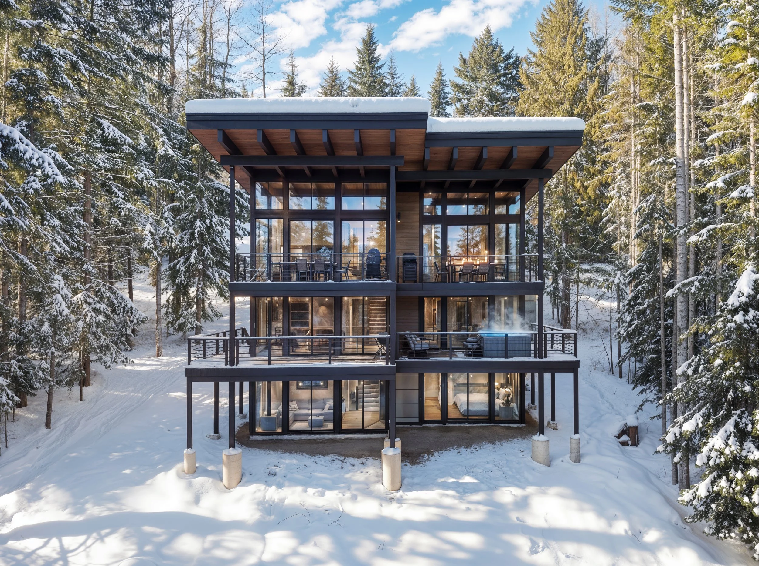 Mountainside House Aerial Drone View 2.jpg