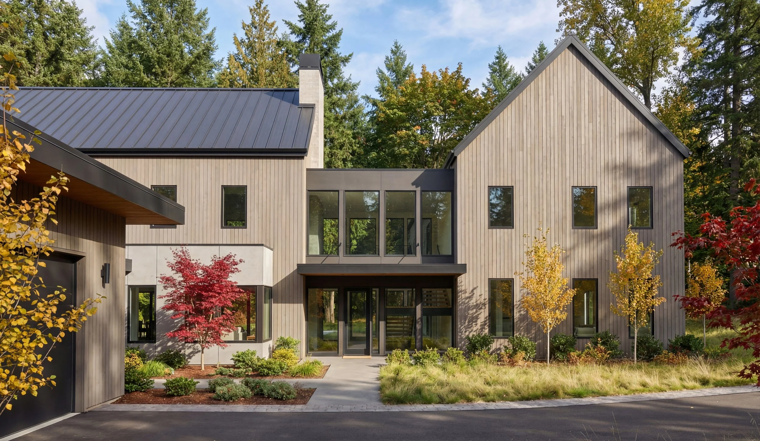 Modern PNW Residential Custom Home Auburn, WA Glass Entry.jpg