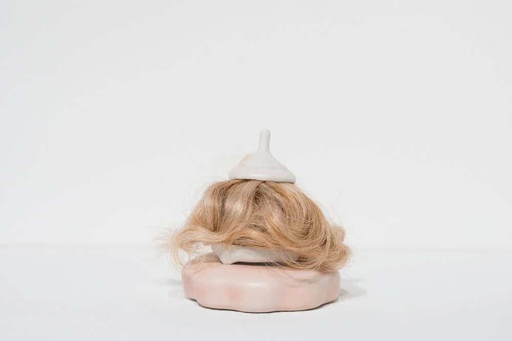 Blonde Bombshell, Jennifer Ling Datchuk, 2014, porcelain and collected hair