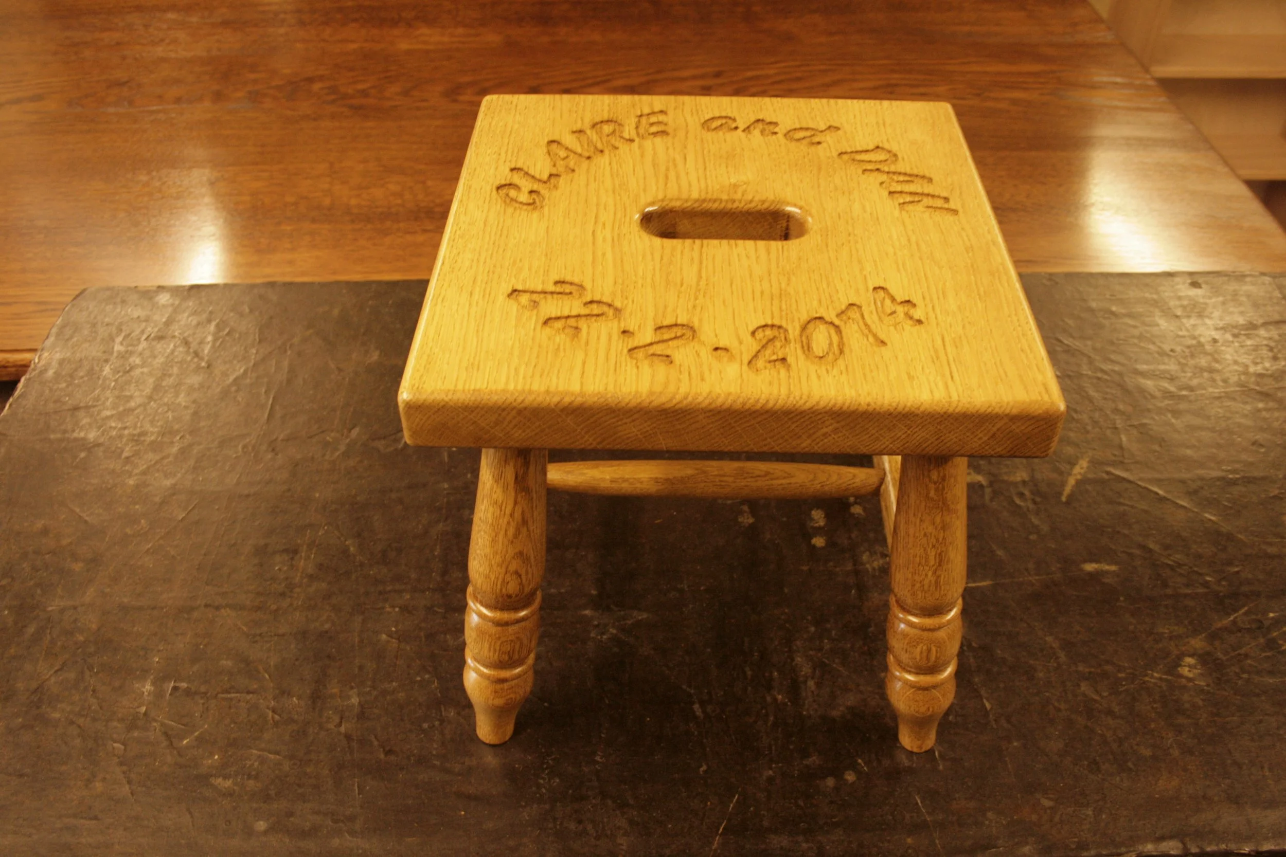 Personalised Square 4 leg footstool