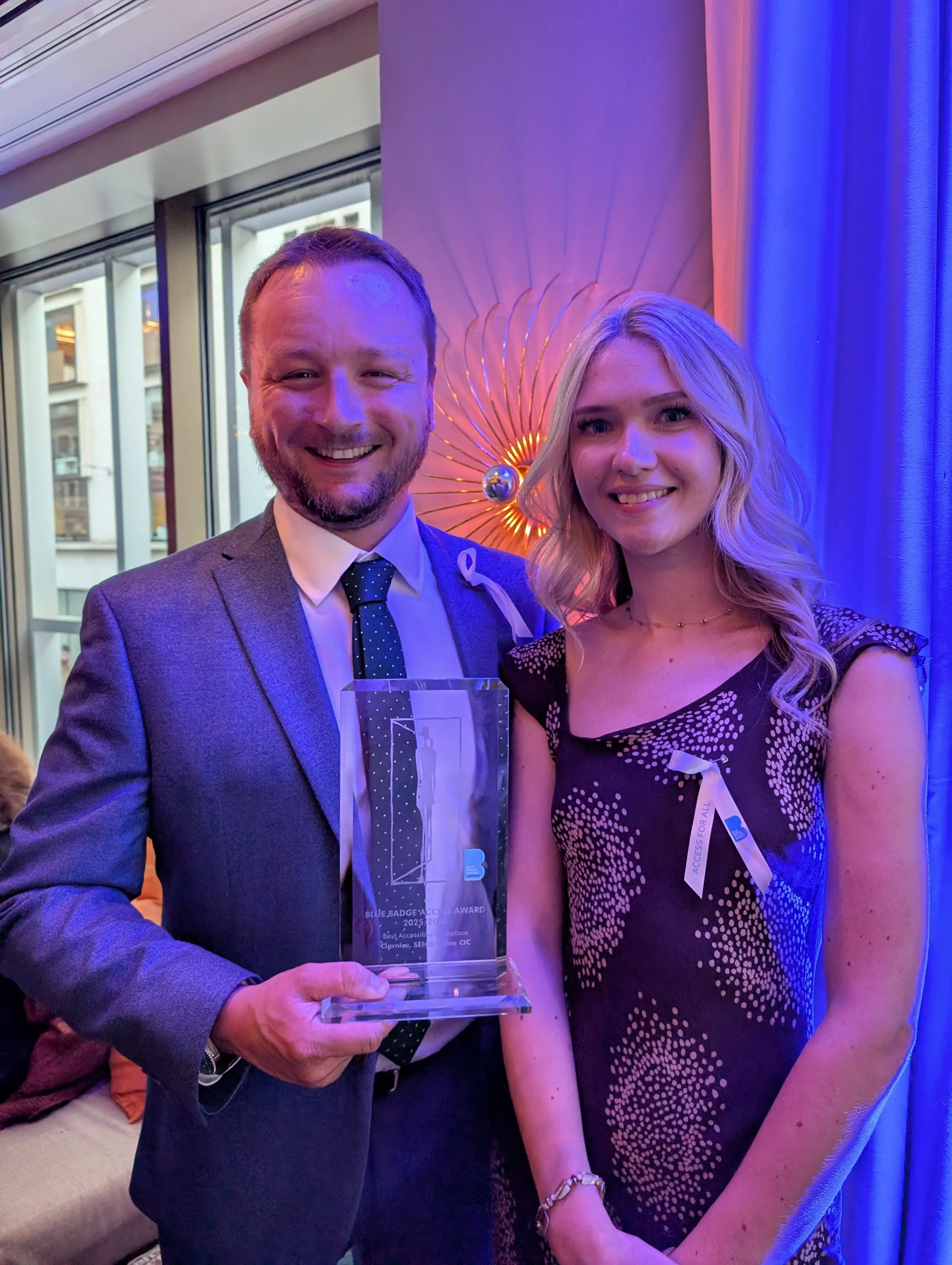 We’ve won a Blue Badge Access Award! 