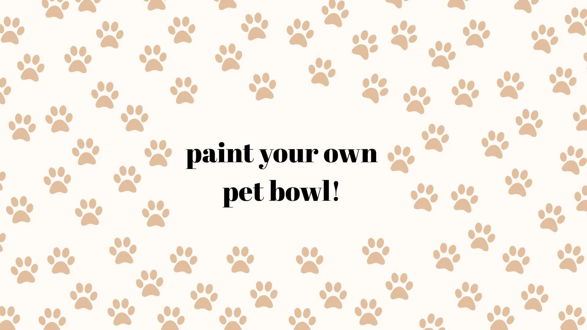 Paint Your Own Pet Bowl