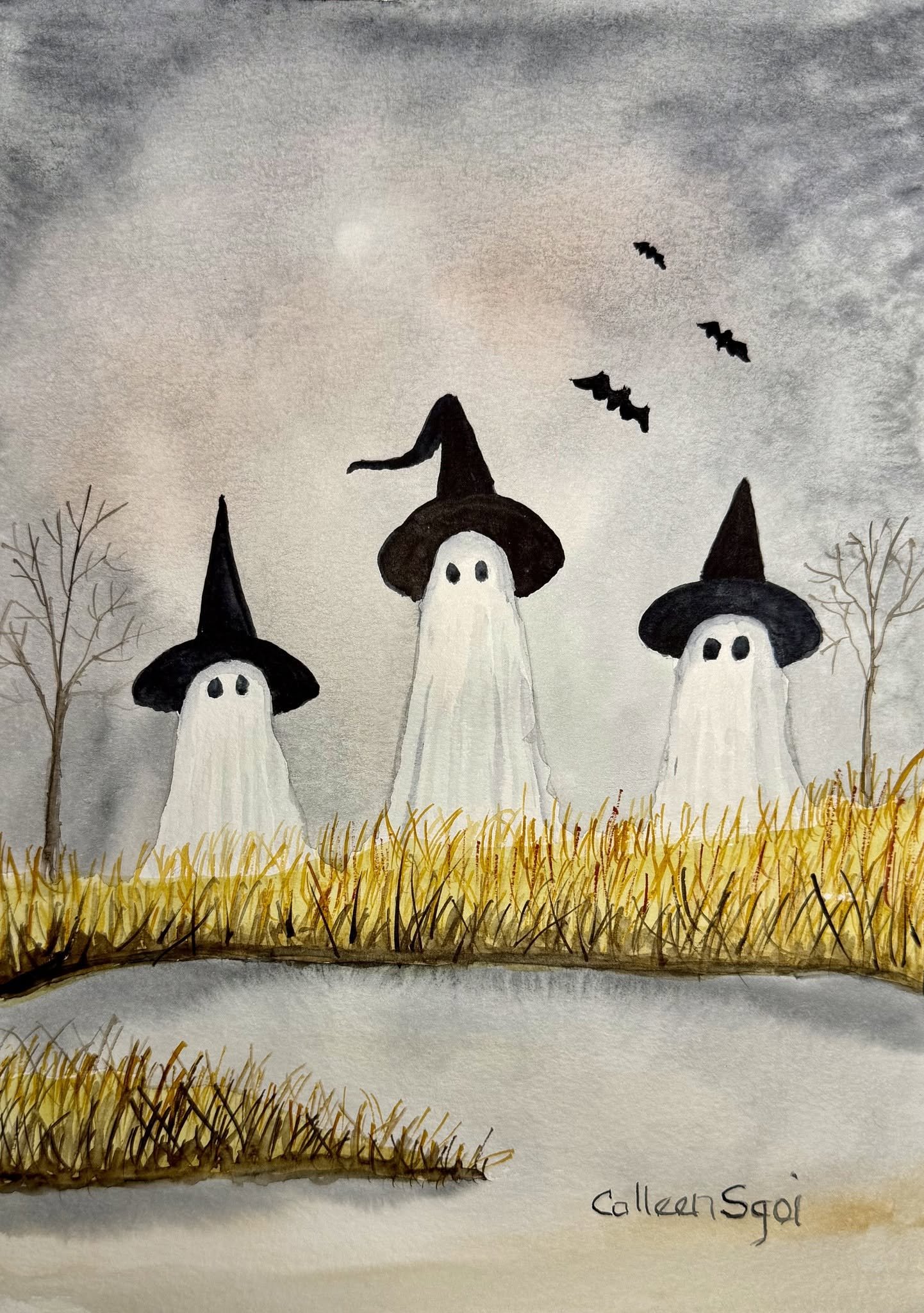 October Watercolor Sip & Paint