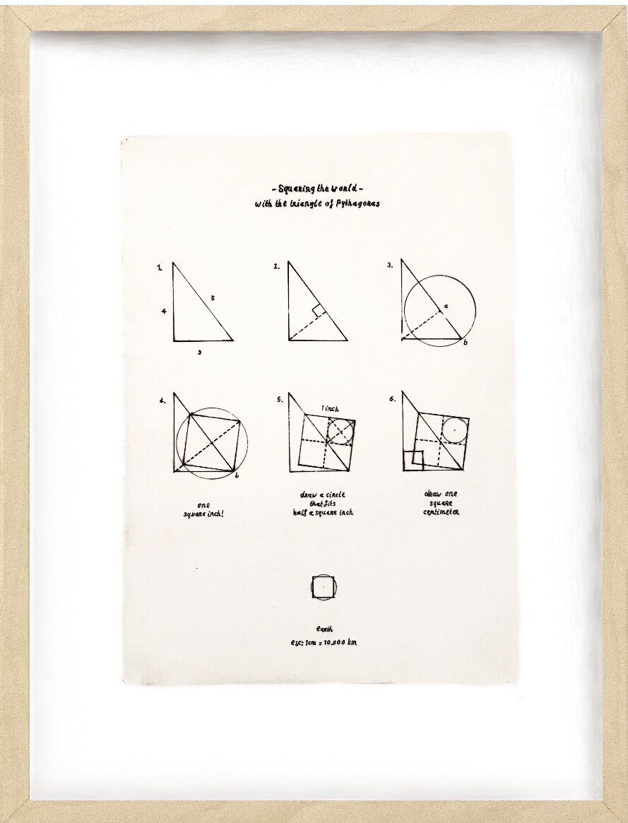 squaring the world with the triangle of Pythagoras