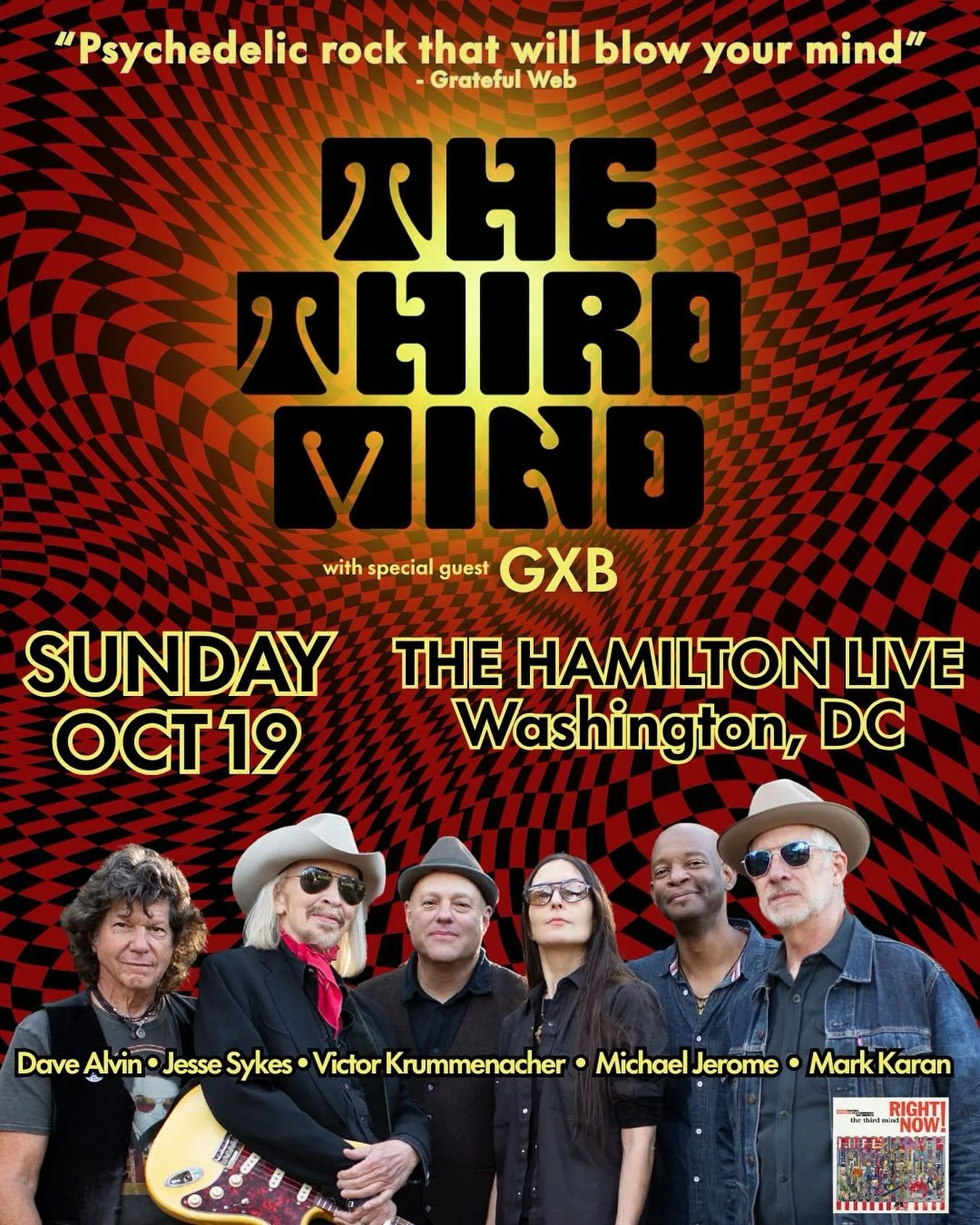 Friends in the DC area - THE THIRD MIND plays this Sunday night at @thehamiltonlivedc with Special Guest @gxbrnr 

The Third Mind &ndash; LIVE featuring @davealvinoriginal @krummenacher  Jesse Sykes @mmjerome 

&ldquo;Can&rsquo;t-miss concert&rdquo; 