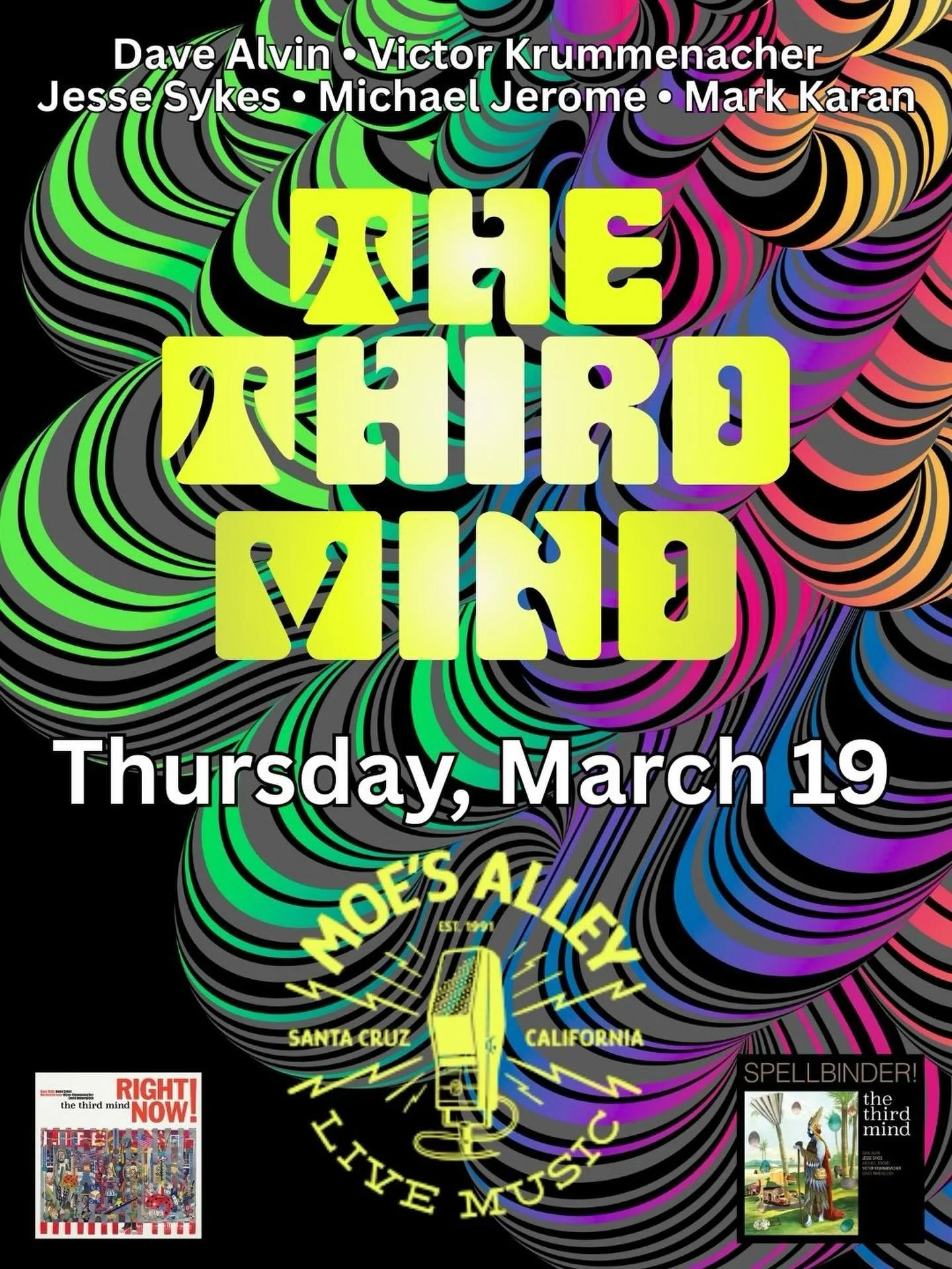 THE THIRD MIND return to @moesalley in Santa Cruz, CA on Thursday, March 19 ✨

Tickets at moesalley.com and link in bio gets you to TheThirdMind.net/tour! 

&ldquo;&hellip;sonic bliss which may serve to rearrange one&rsquo;s notions of what the jam-t