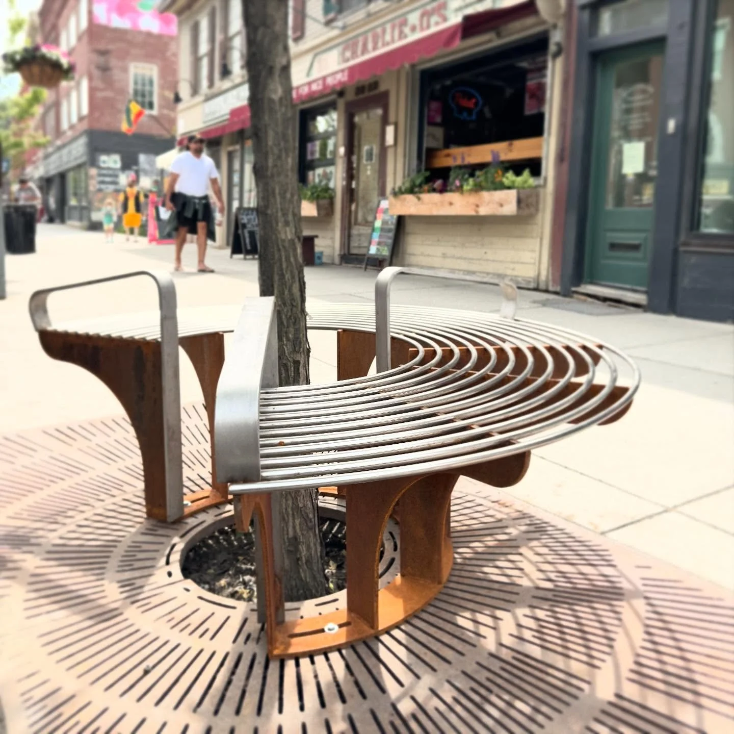 We&rsquo;re really pleased to have our &ldquo;Tree Benches&rdquo; installed in downtown Montpelier.  The opportunity to have our work in public spaces continues to be a high honor for us. The design for these benches combined several steelworking met