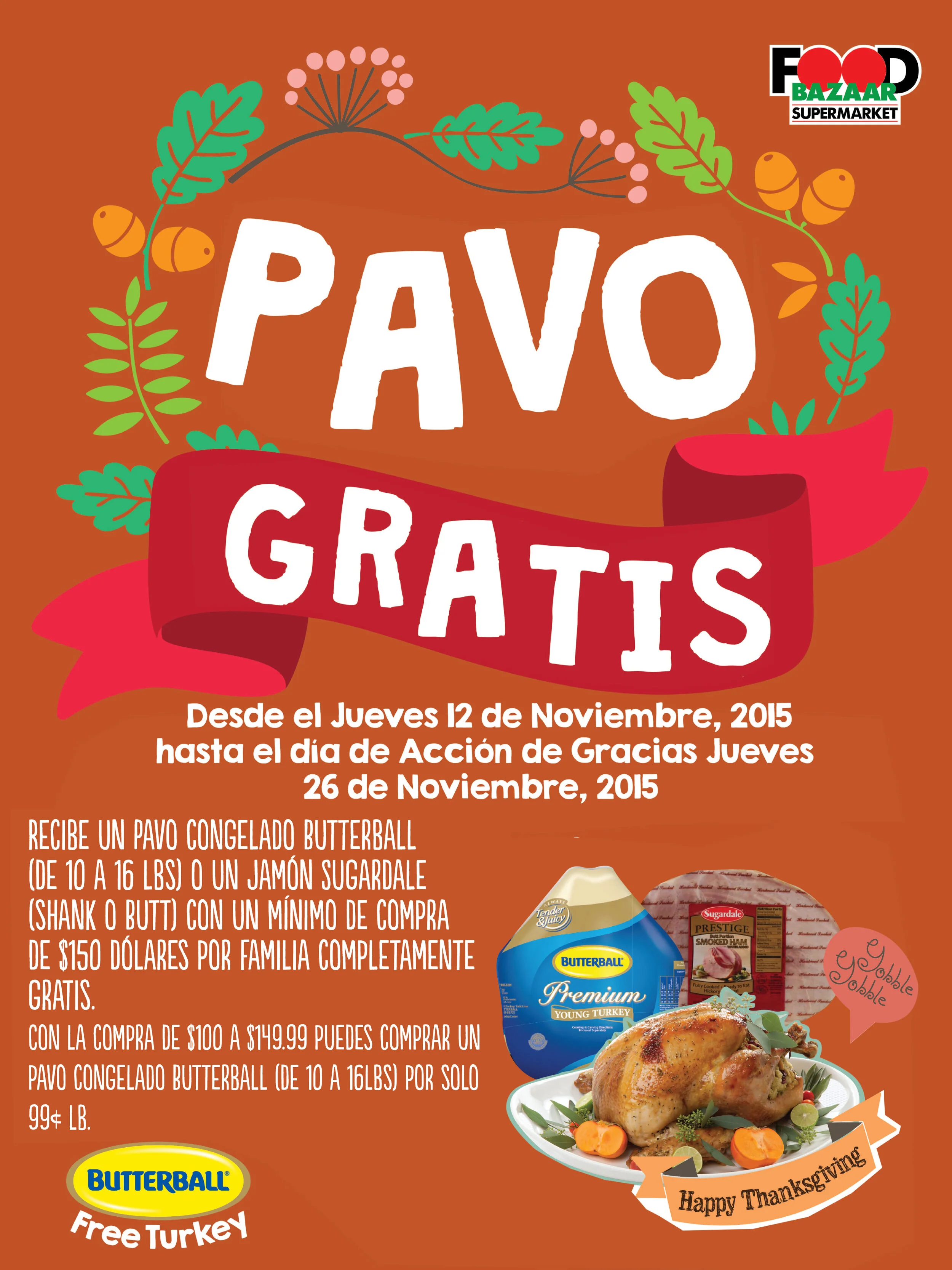 Thanksgiving special poster 2' x 3'