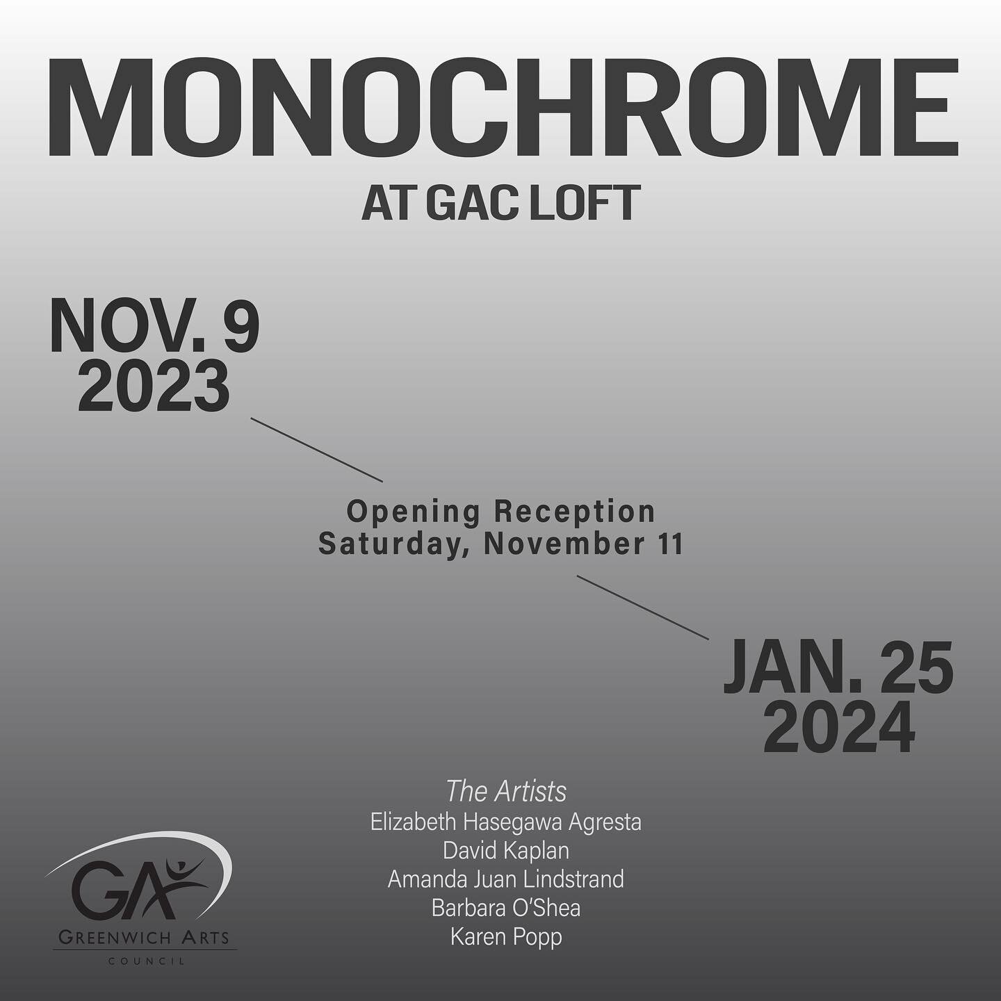 Our second showcase at the GAC Loft delves into the rich spectrum of monochromatic expression, where artists wield shades of black and white to evoke a multitude of emotions and ideas. From stark contrasts to subtle gradients, &ldquo;Monochrome&rdquo