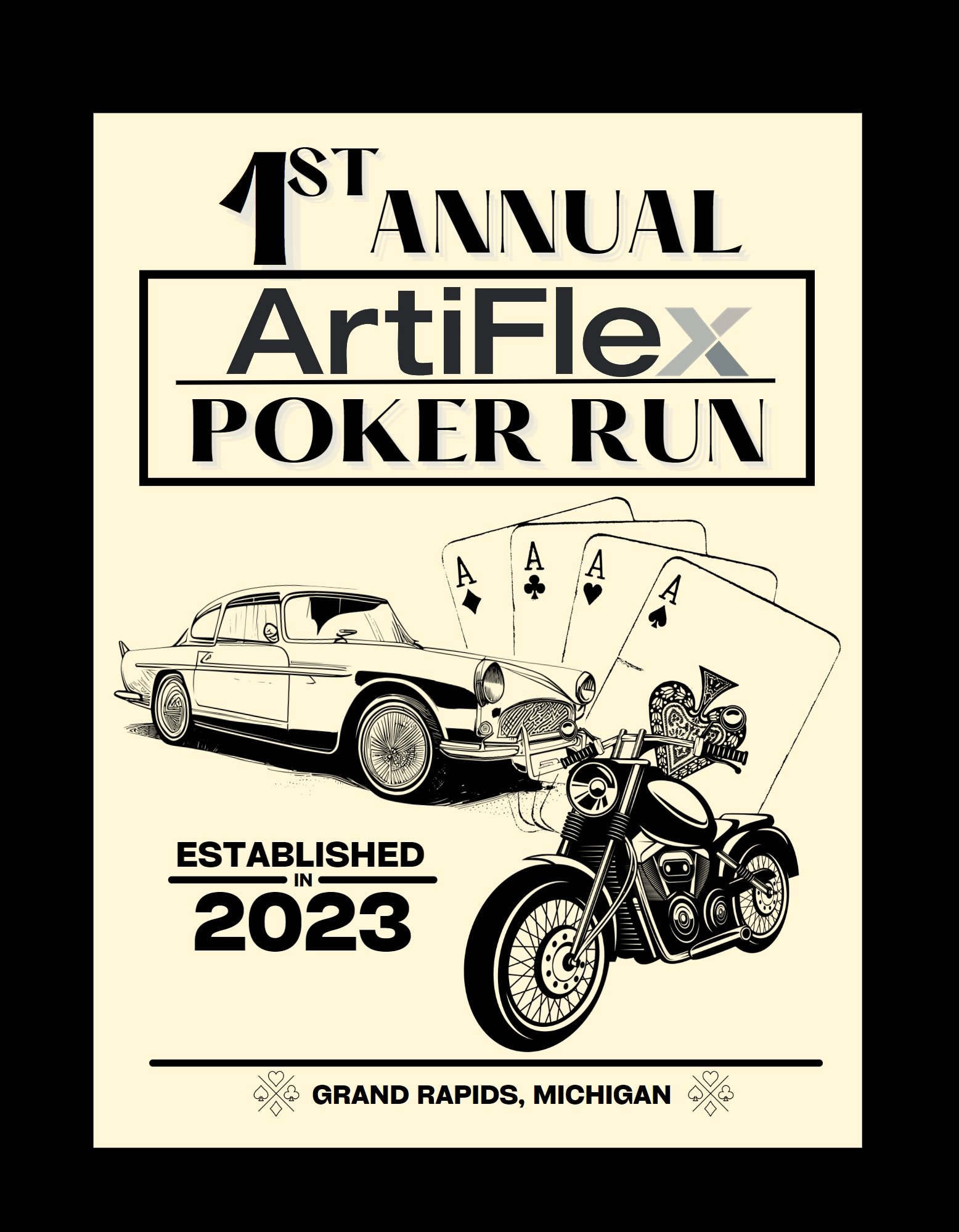 Poker Run Tshirt Design — ArtiFlex Manufacturing