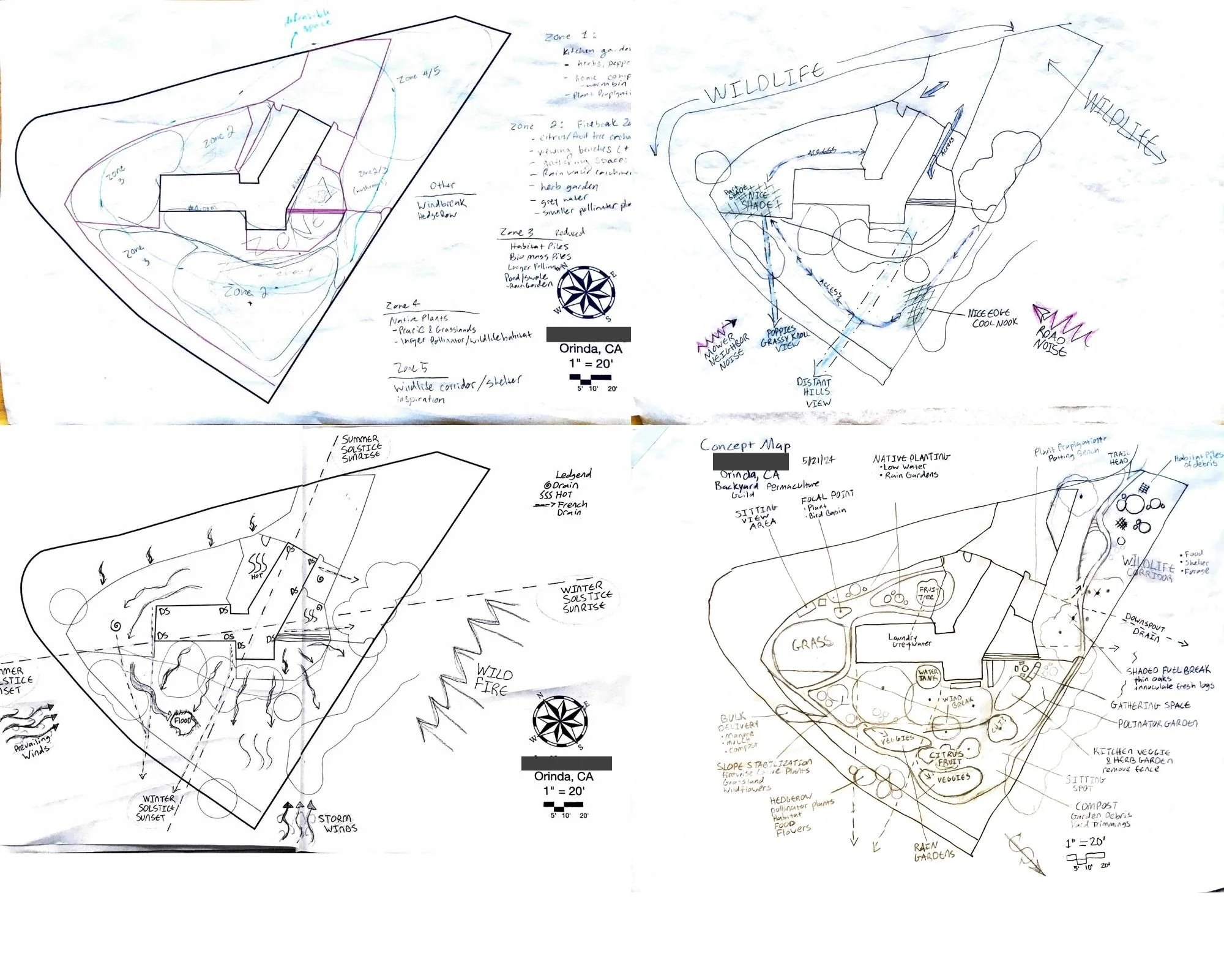 Orinda - zones and concept