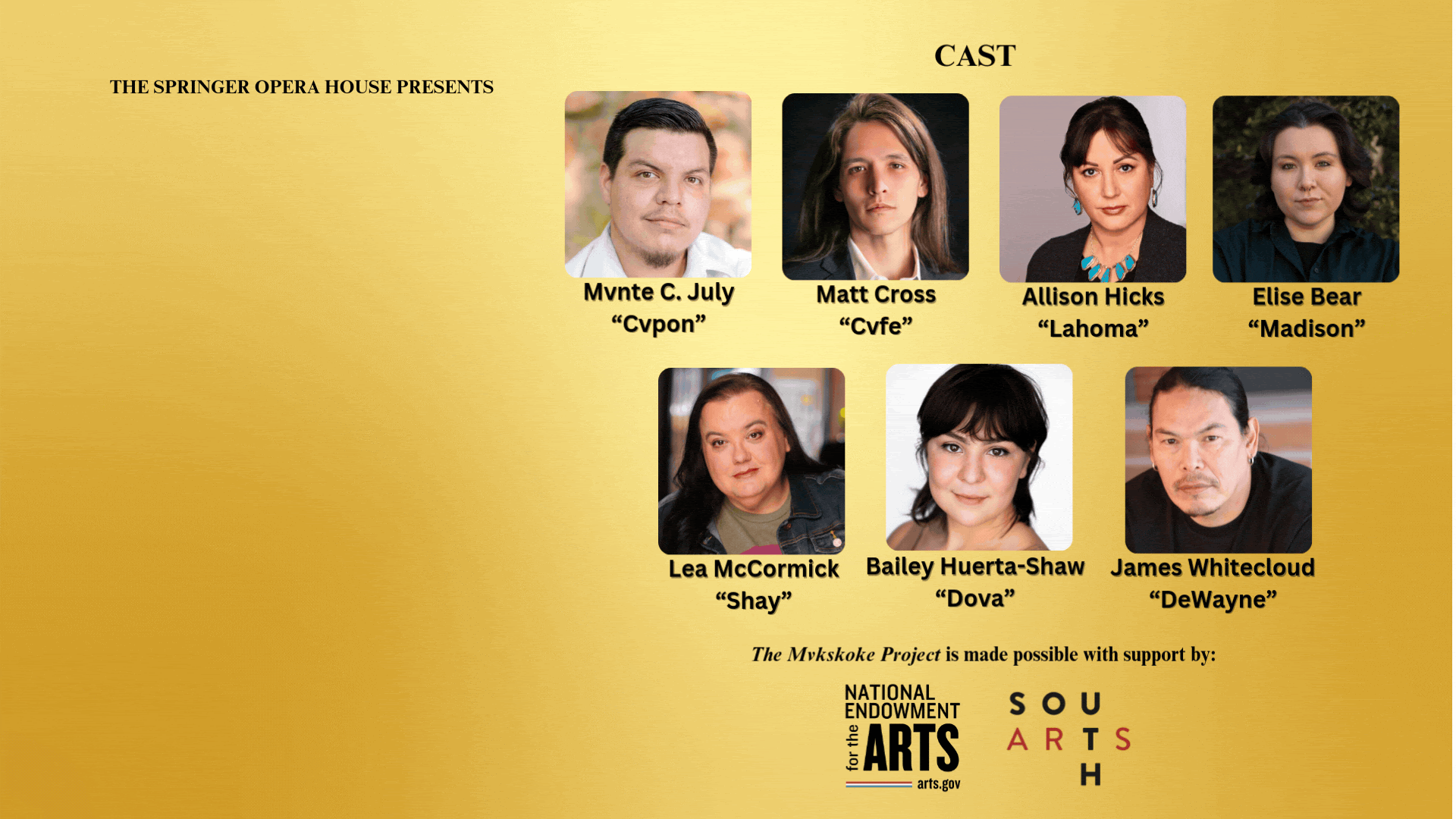 Springer Theatre  Unveils The Mvskoke Project World Premiere and On the Far End