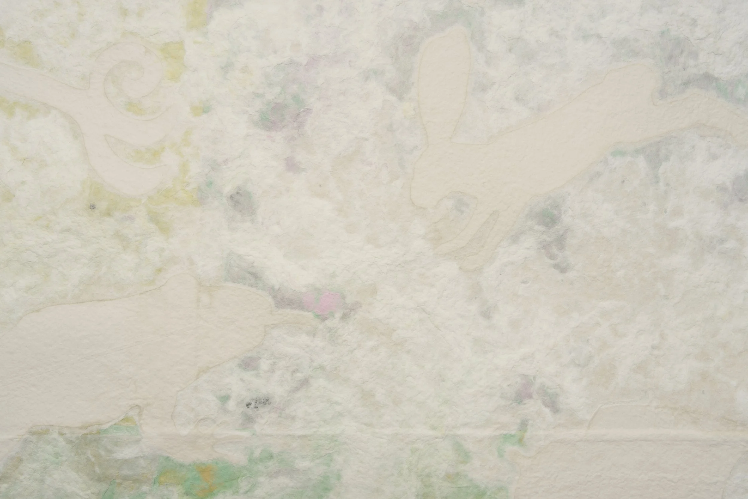 Untitled (detail), Handmade paper, 31.75 x 58 inches