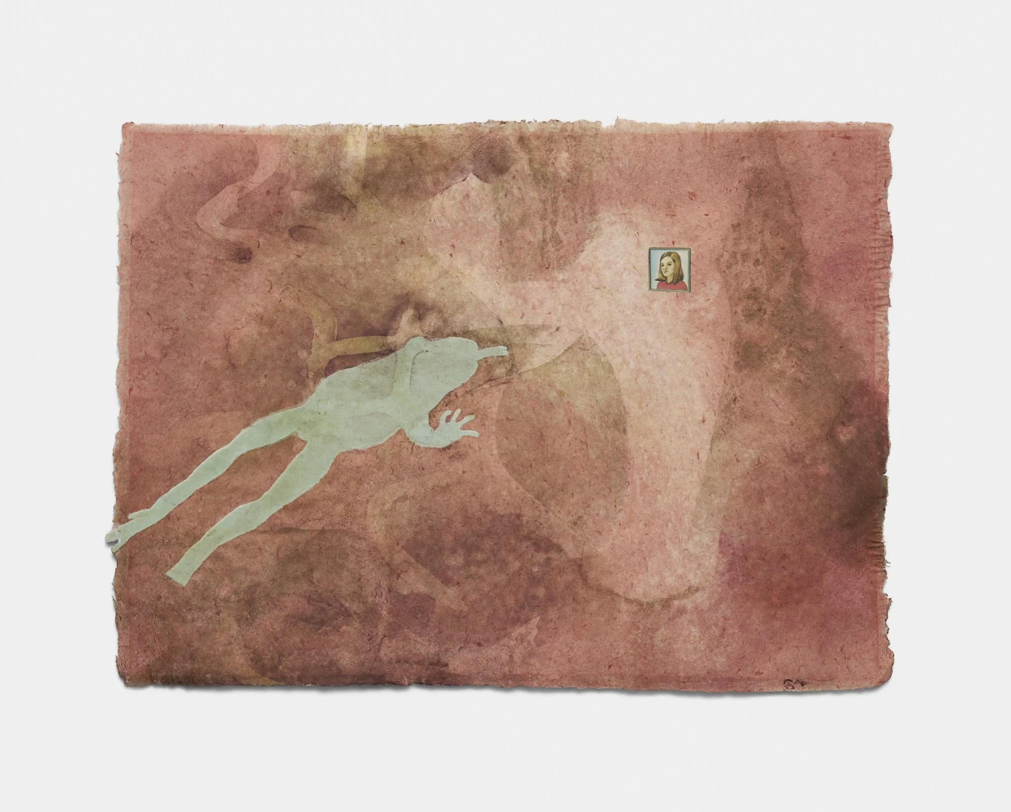 Untitled, Handmade paper and collage, 22.5 x 30 inches