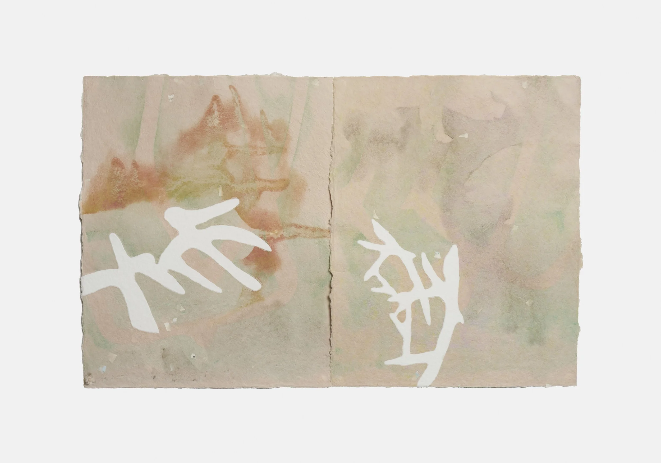 Untitled, Handmade paper and shredded calligraphy copybook, 19.5 x 31 inches