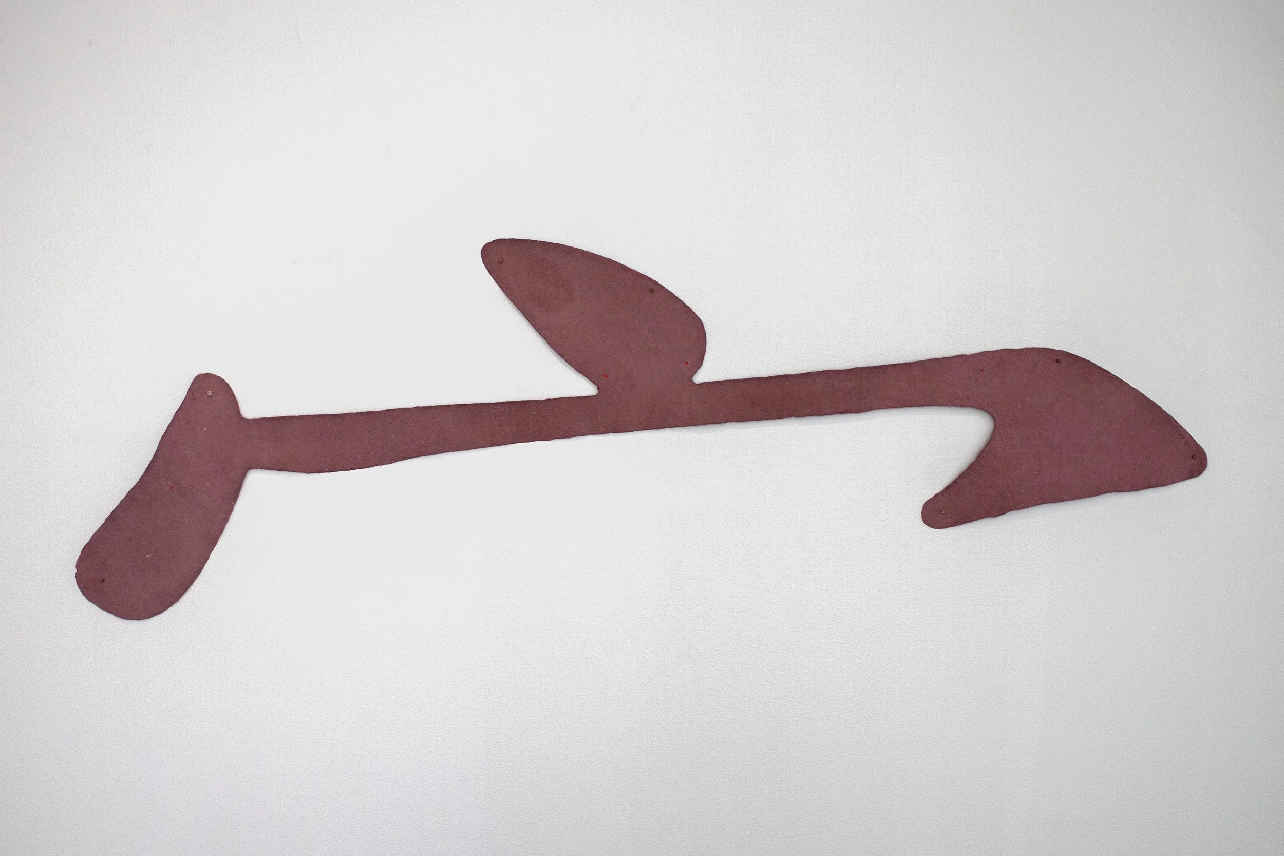 Untitled, Handmade paper (pigmented cotton and abaca blend), approx. 21.5 × 64 inches (irregular)