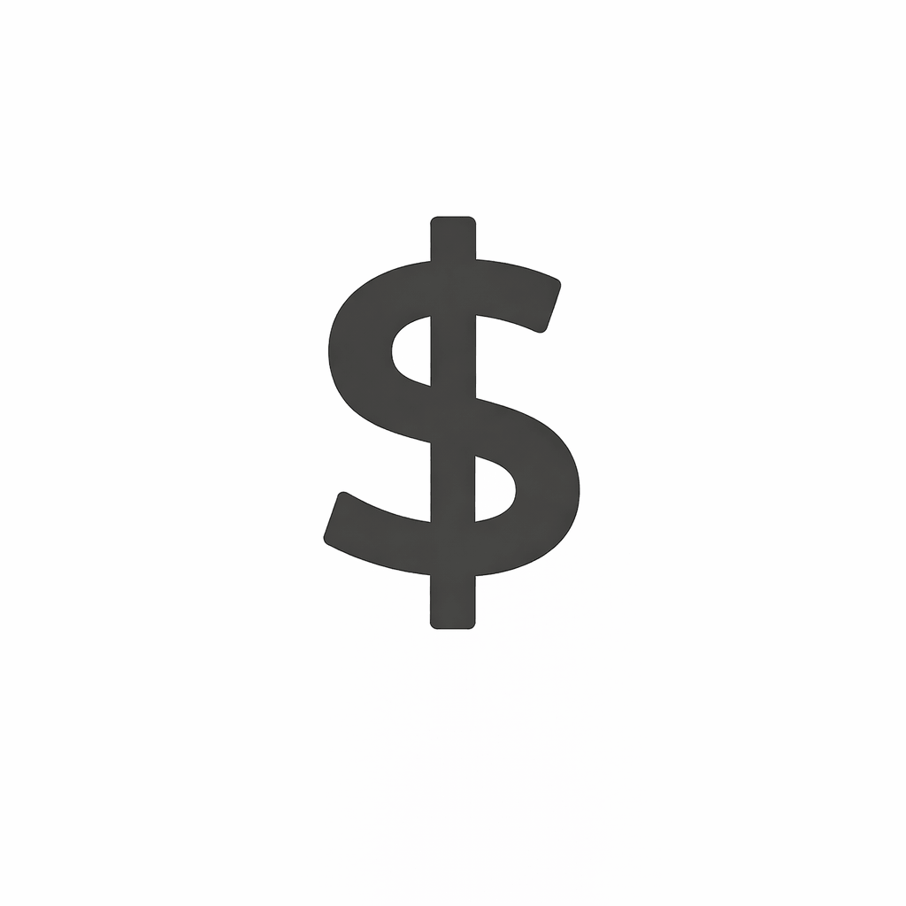 dollar sign icon to represent transparent pricing