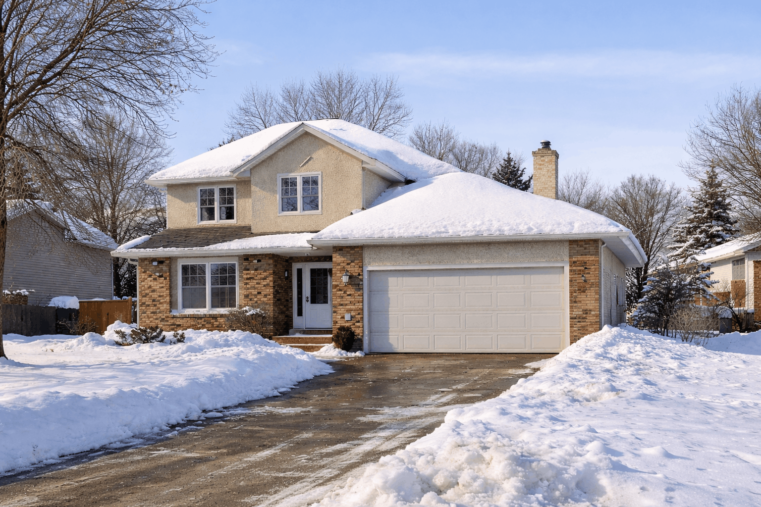 Winnipeg home in the winter