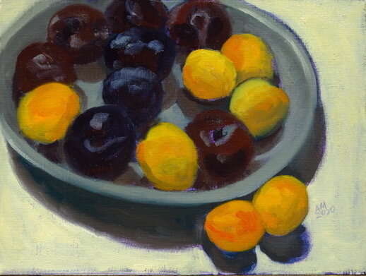 June Plums 9" x 12"