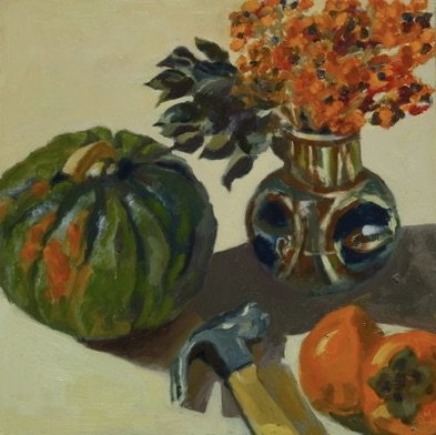 November Still Life with Hammer 16" x 16"