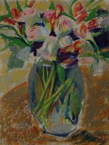 Vase of Roses 12" x 9" (Copy)