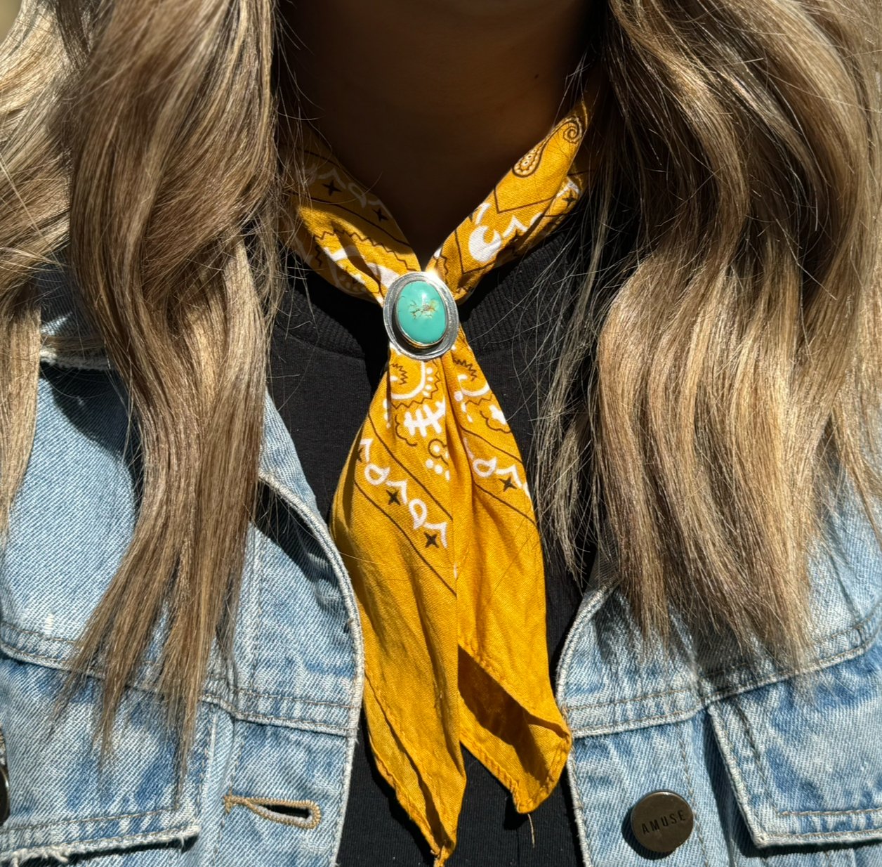 Turquoise Scarf Slide