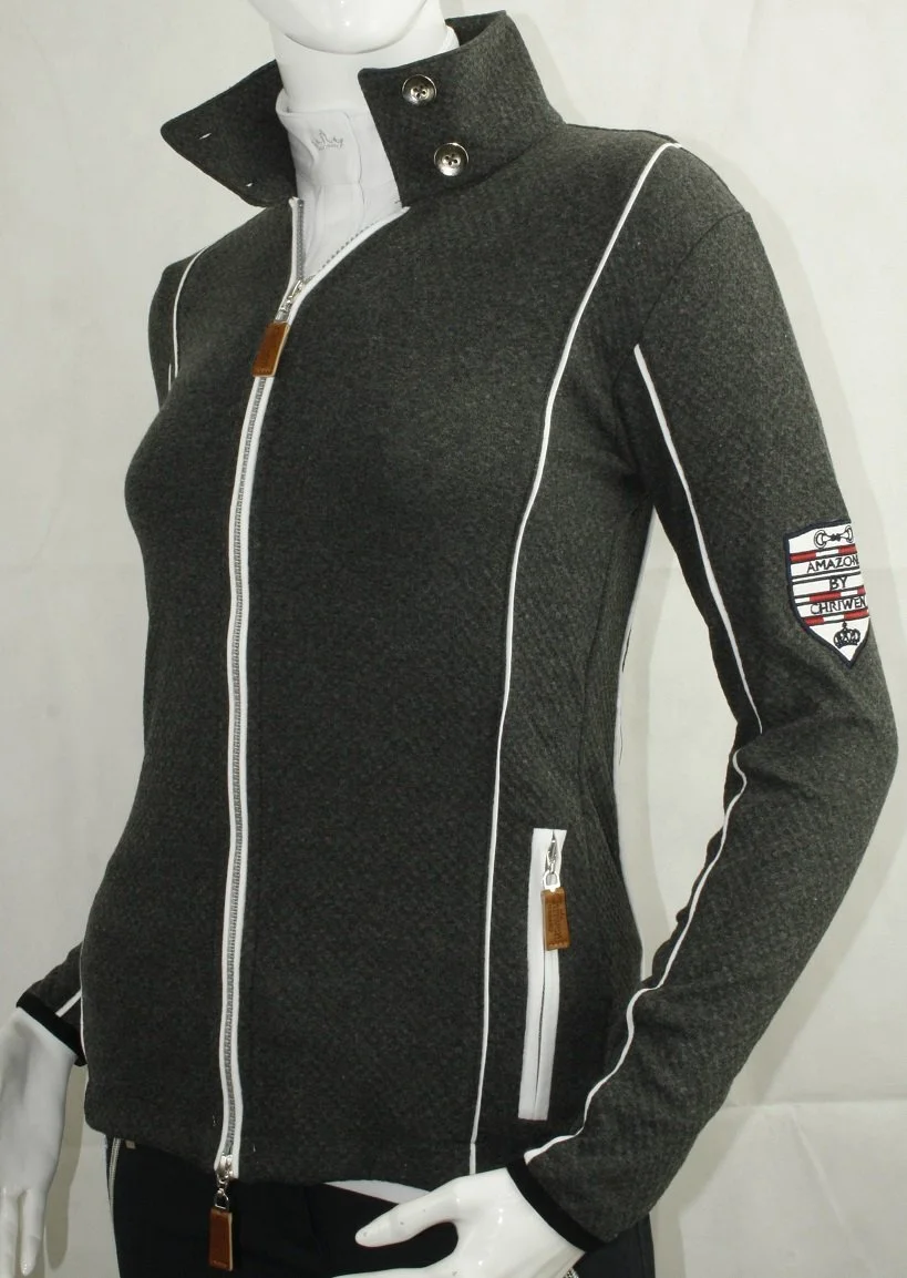 Sweat zipé gris Dark Diamond Chriwen