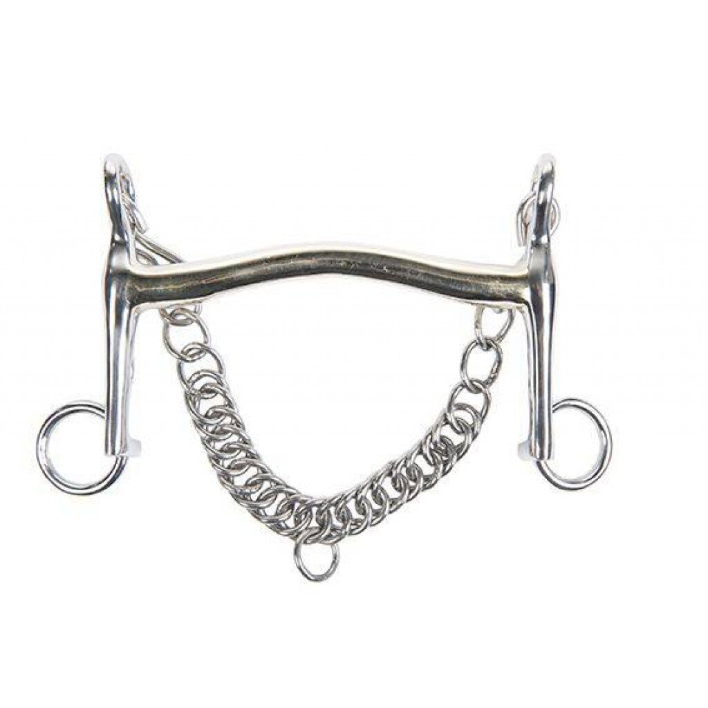 Mors de bride en maillechort, 16 mm, chaîne 7 cm