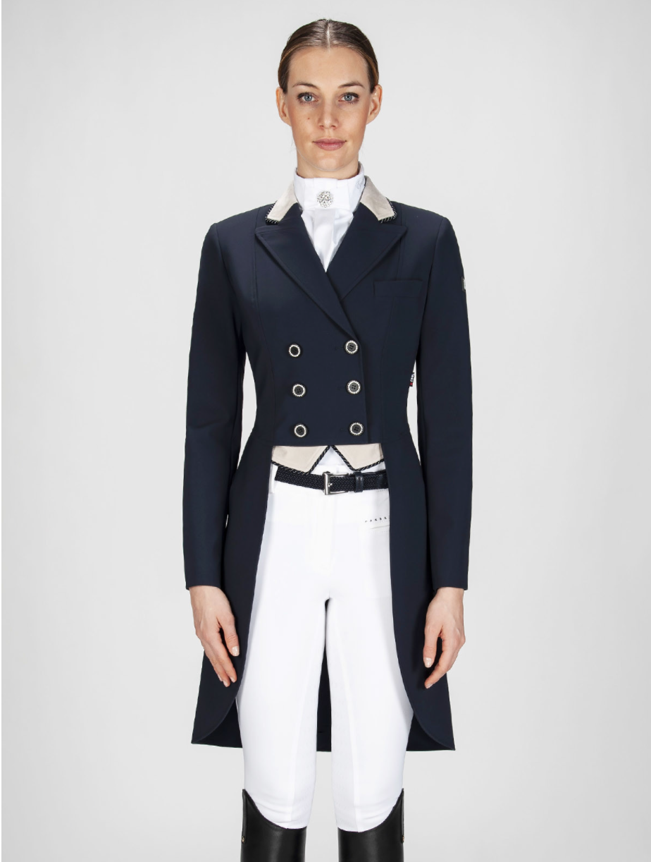 Veste De Dressage Pikeur Radina Show - Taille 12 - Noire Avec Boutons Strass - NEUVE