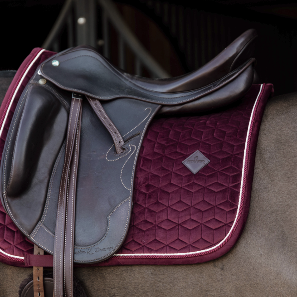 Tapis De Dressage Equestrian Stockholm Complet - Bordeaux - Coton